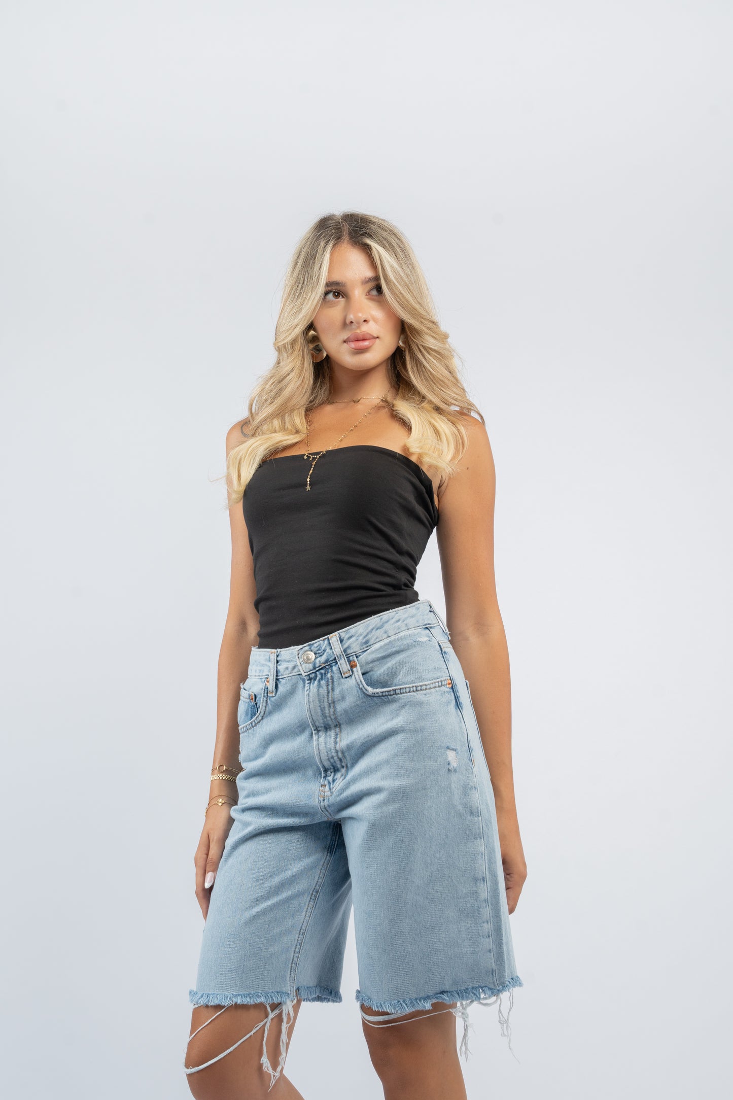 Denim shorts