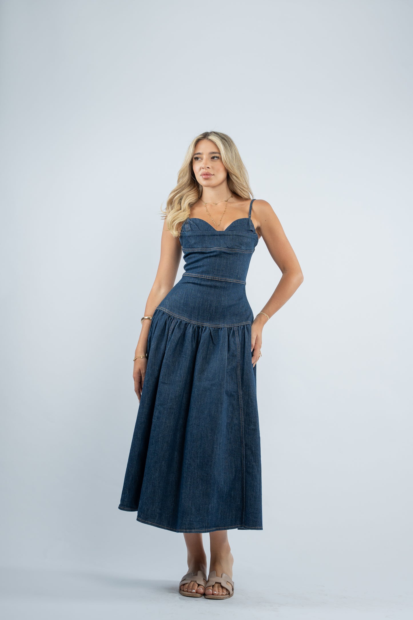 Solene denim dress