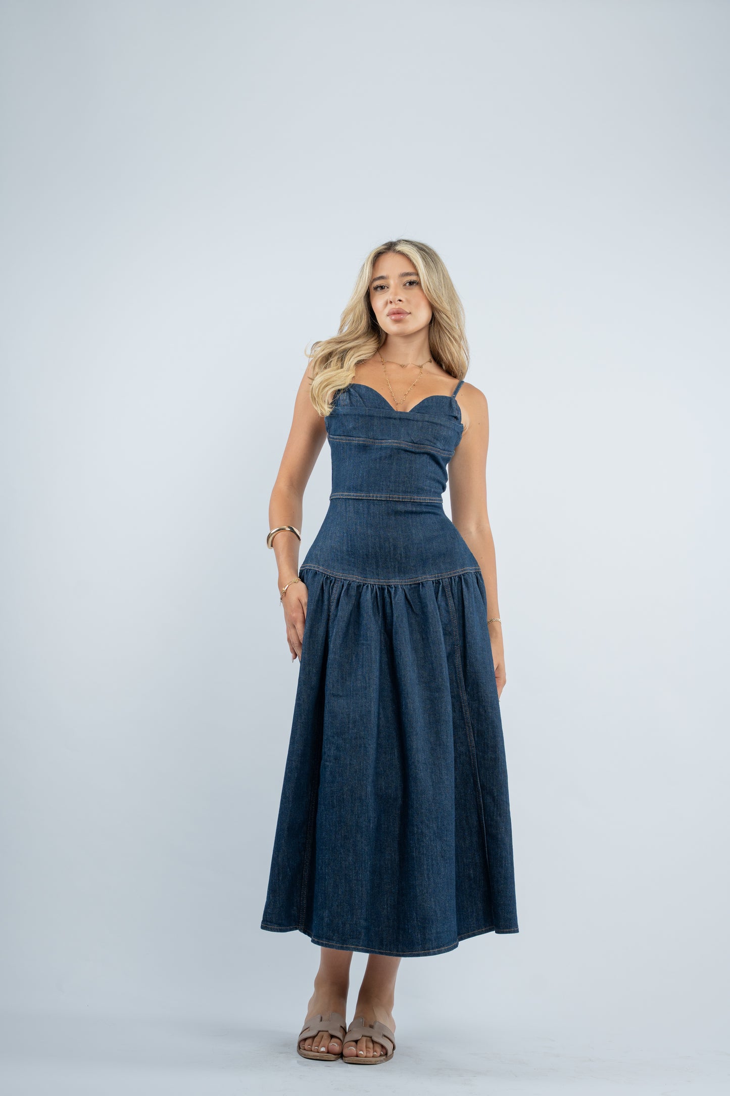Solene denim dress