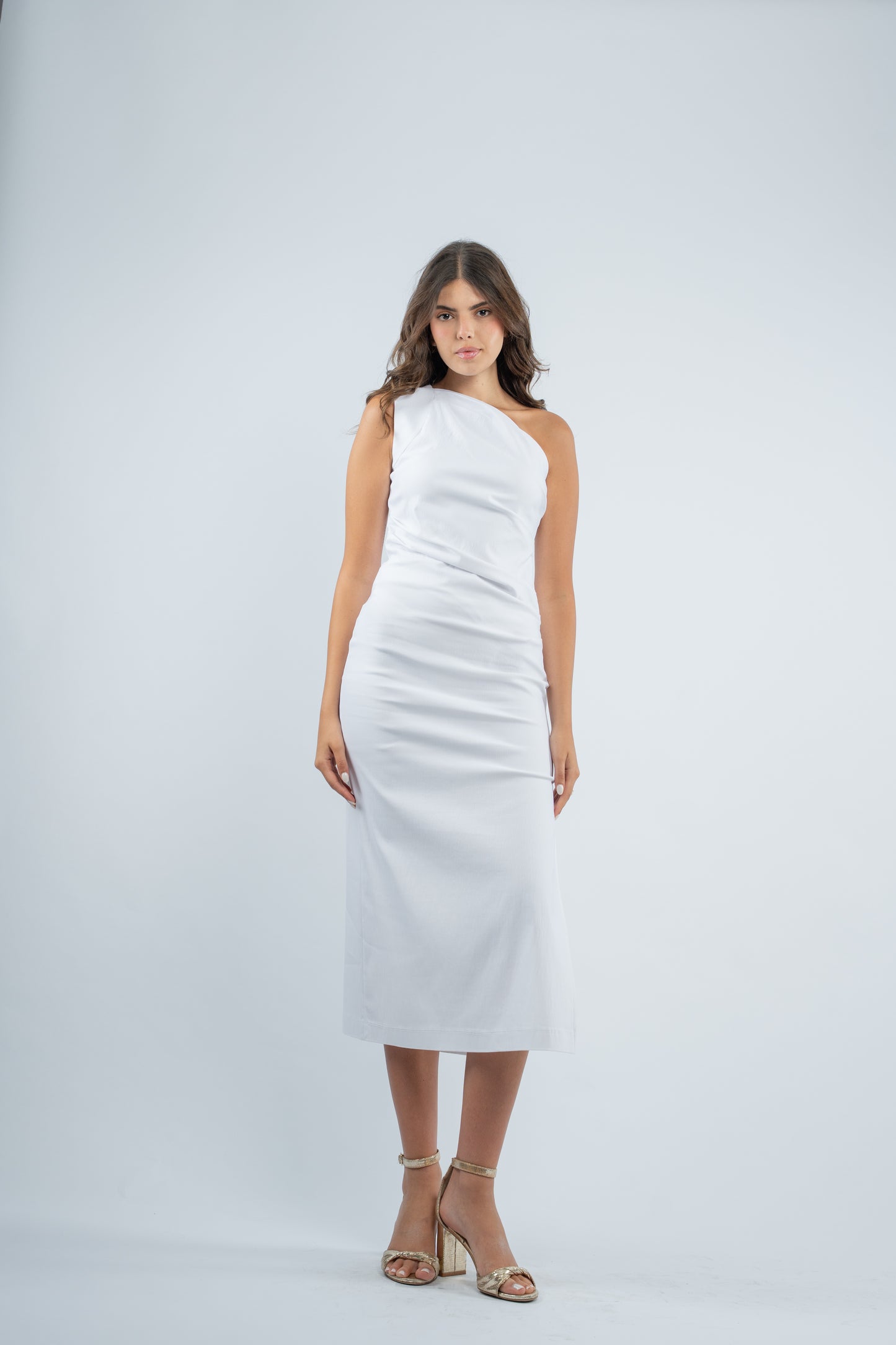 One- shoulder midi dress