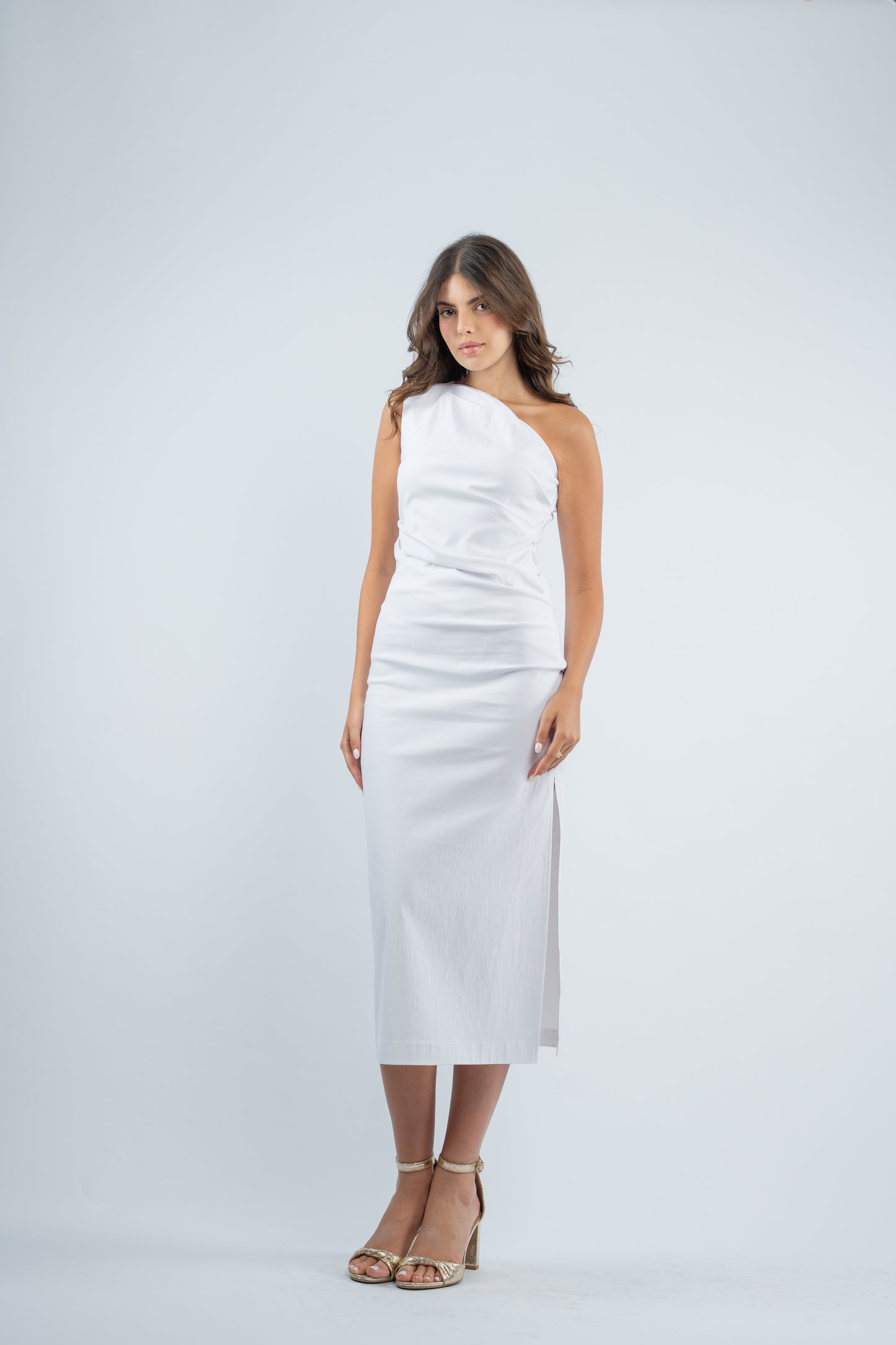 One- shoulder midi dress