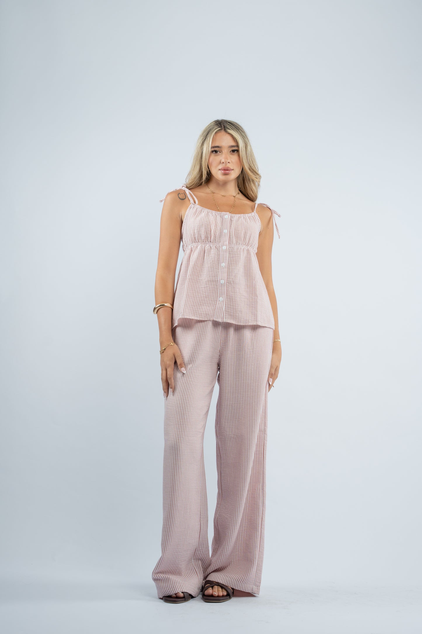 Tie- strap linen set