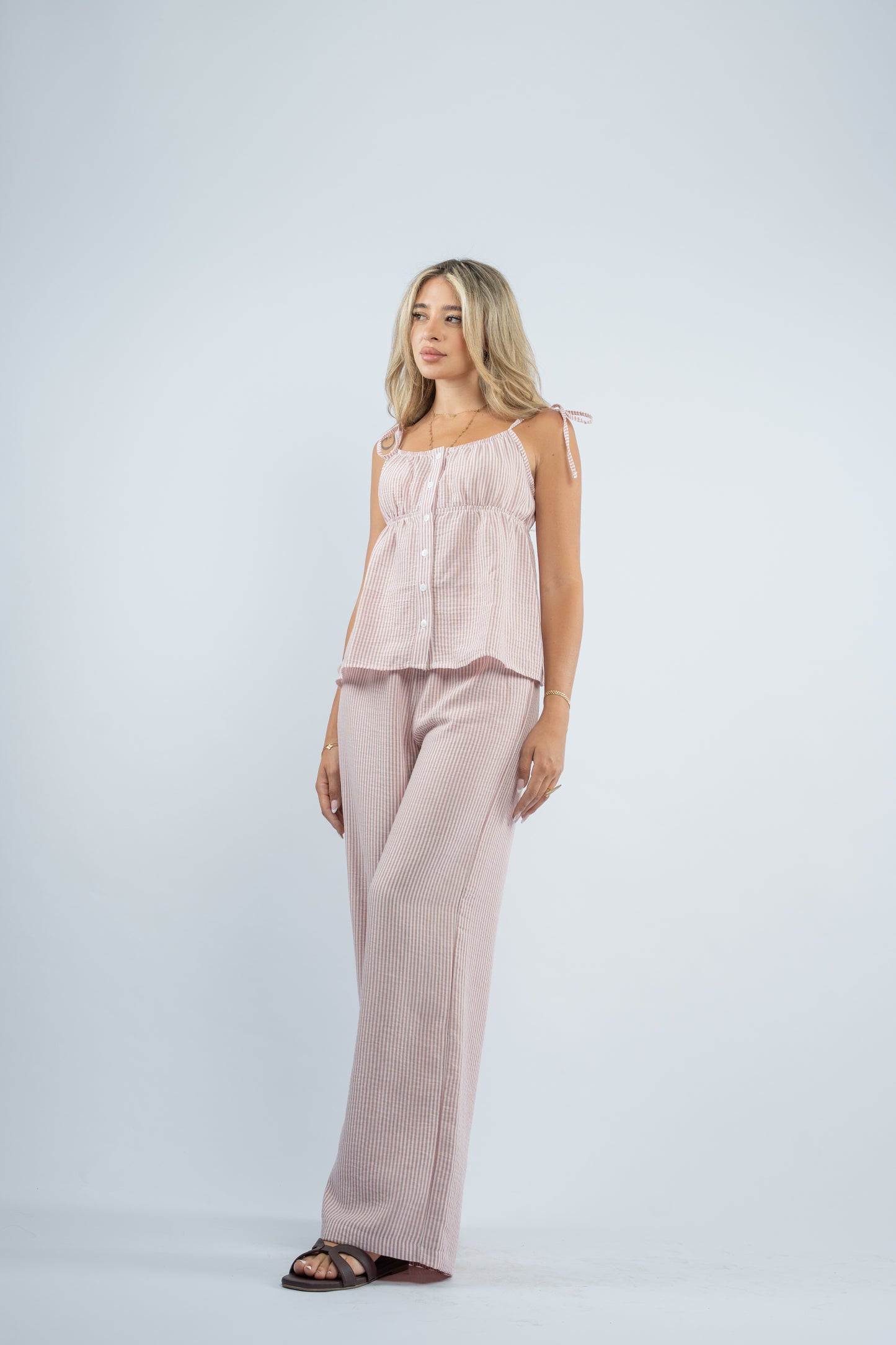 Tie- strap linen set
