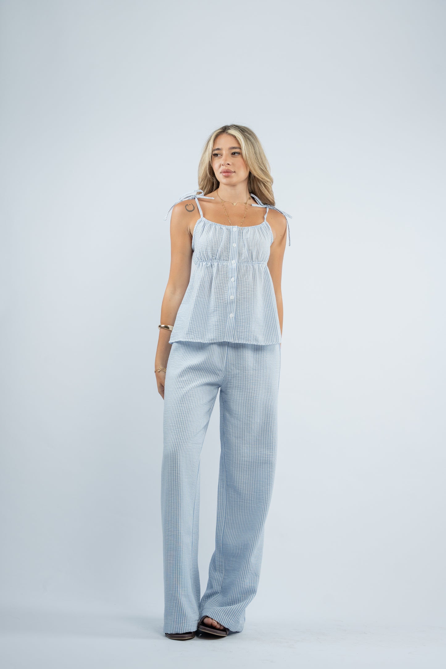 Tie- strap linen set