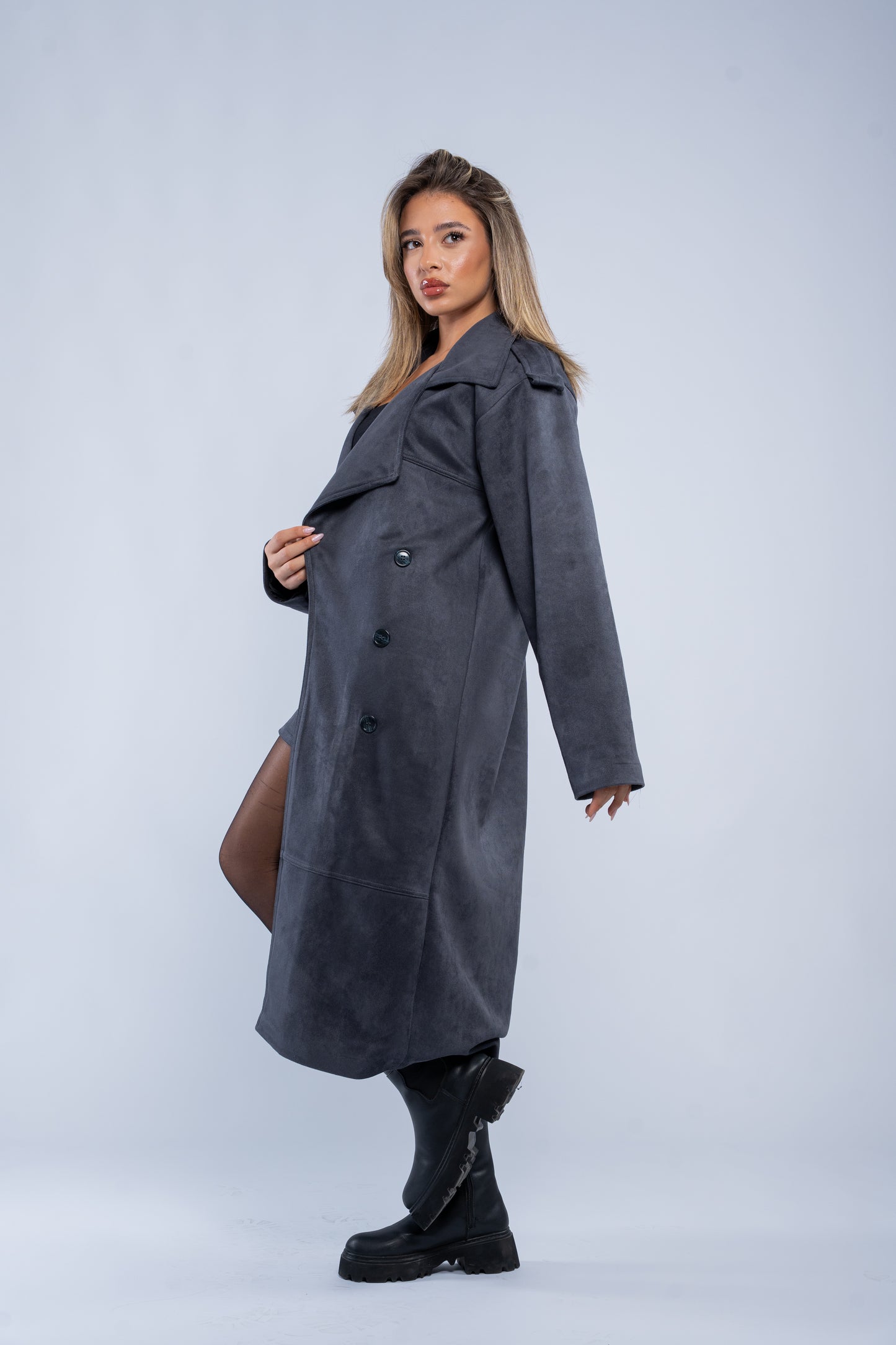 Suede coat