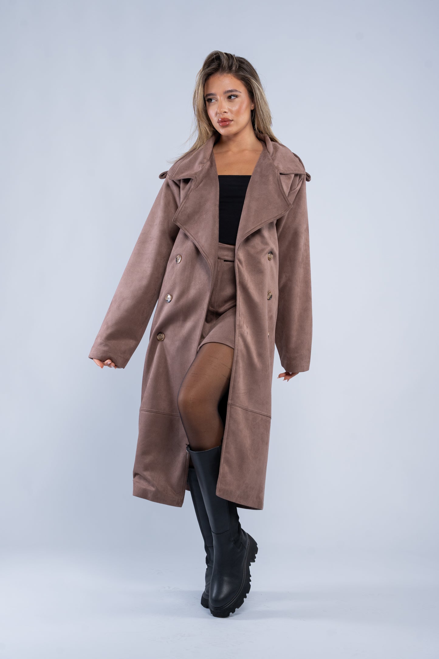 Suede coat
