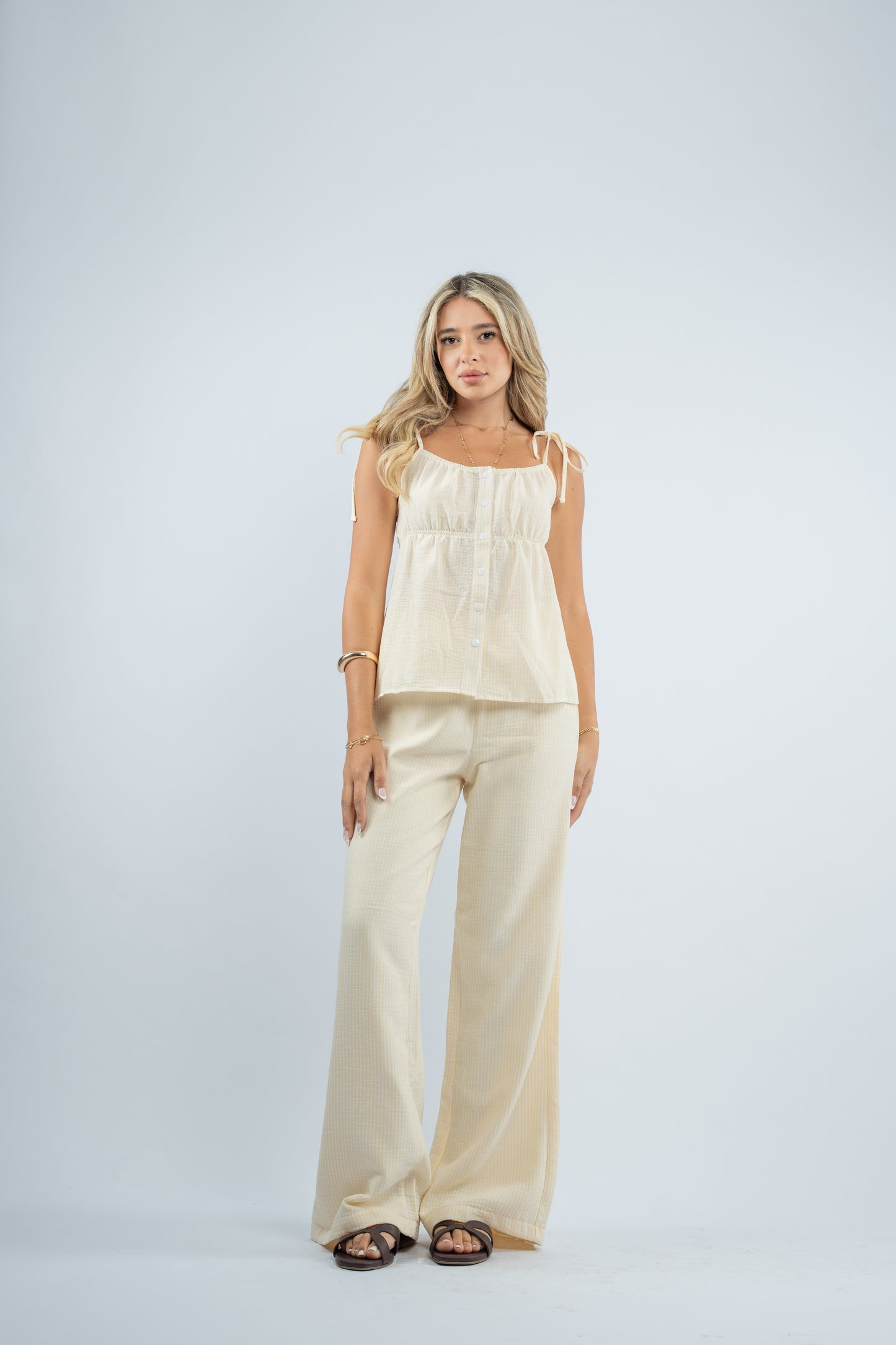 Tie- strap linen set