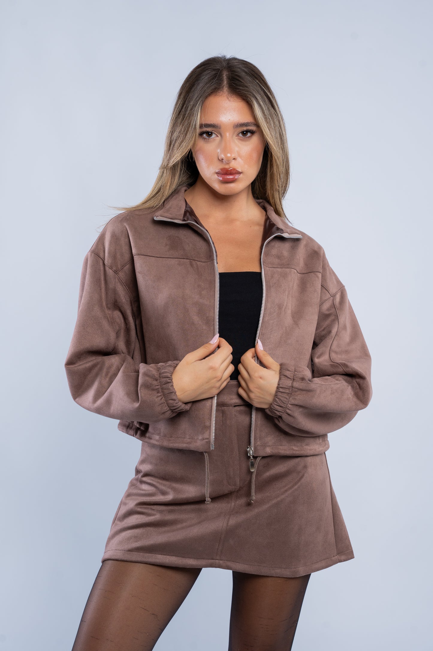 Suede Zip Jacket