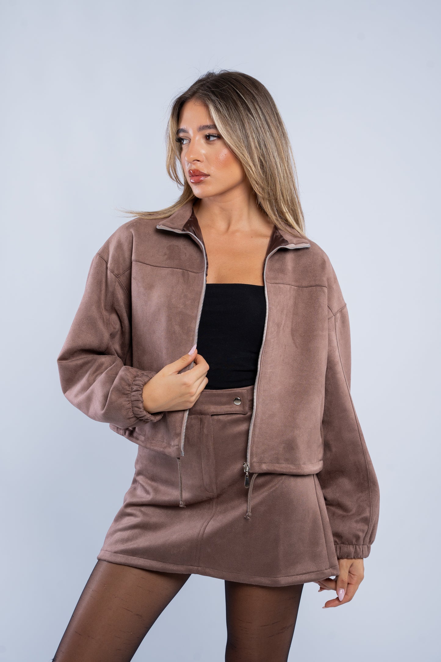 Suede Zip Jacket