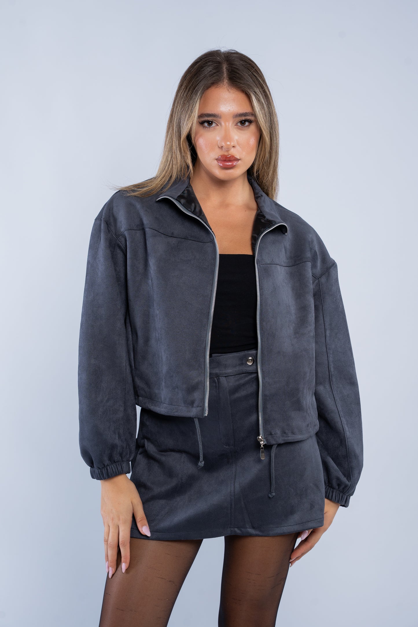 Suede Zip Jacket