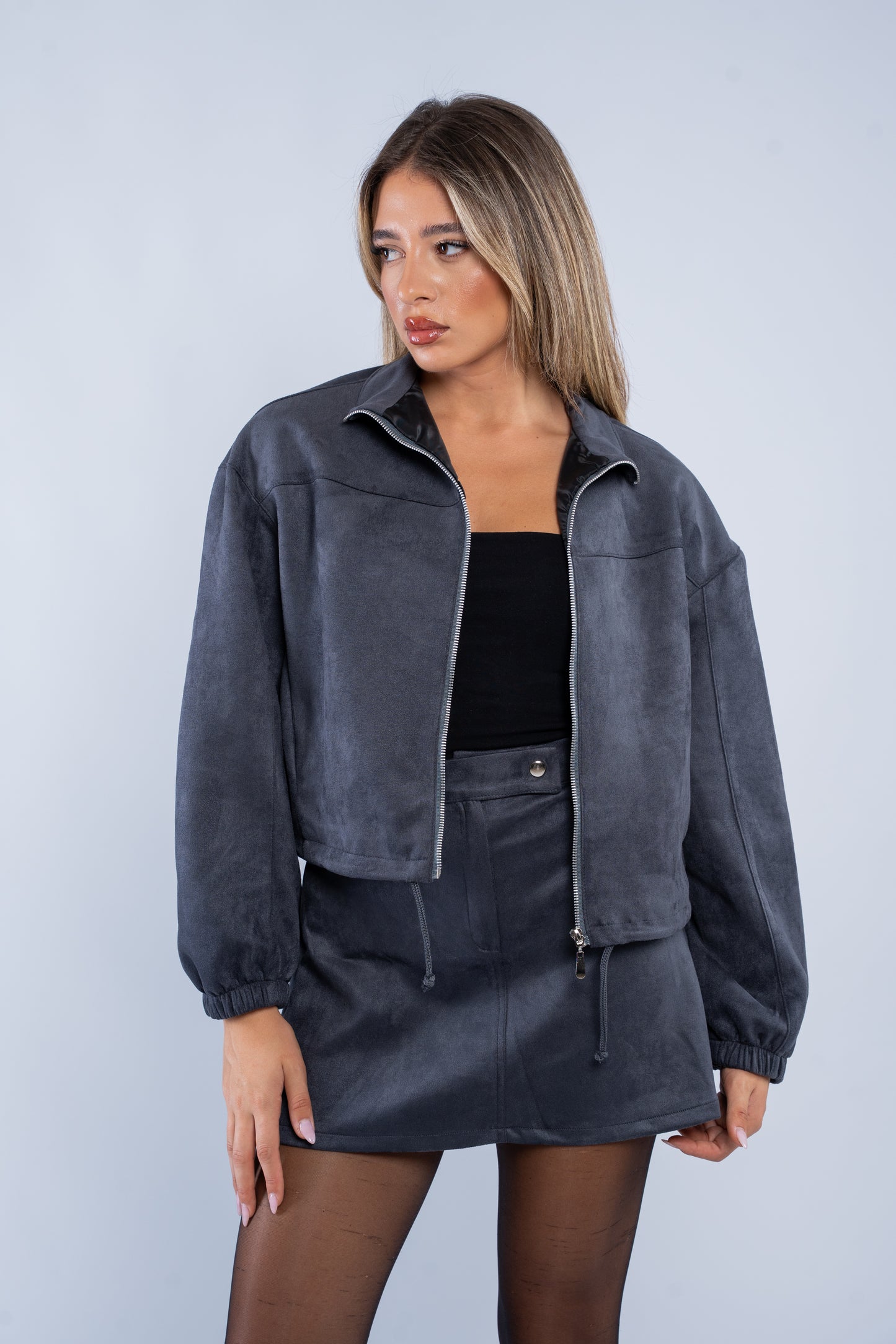 Suede Zip Jacket