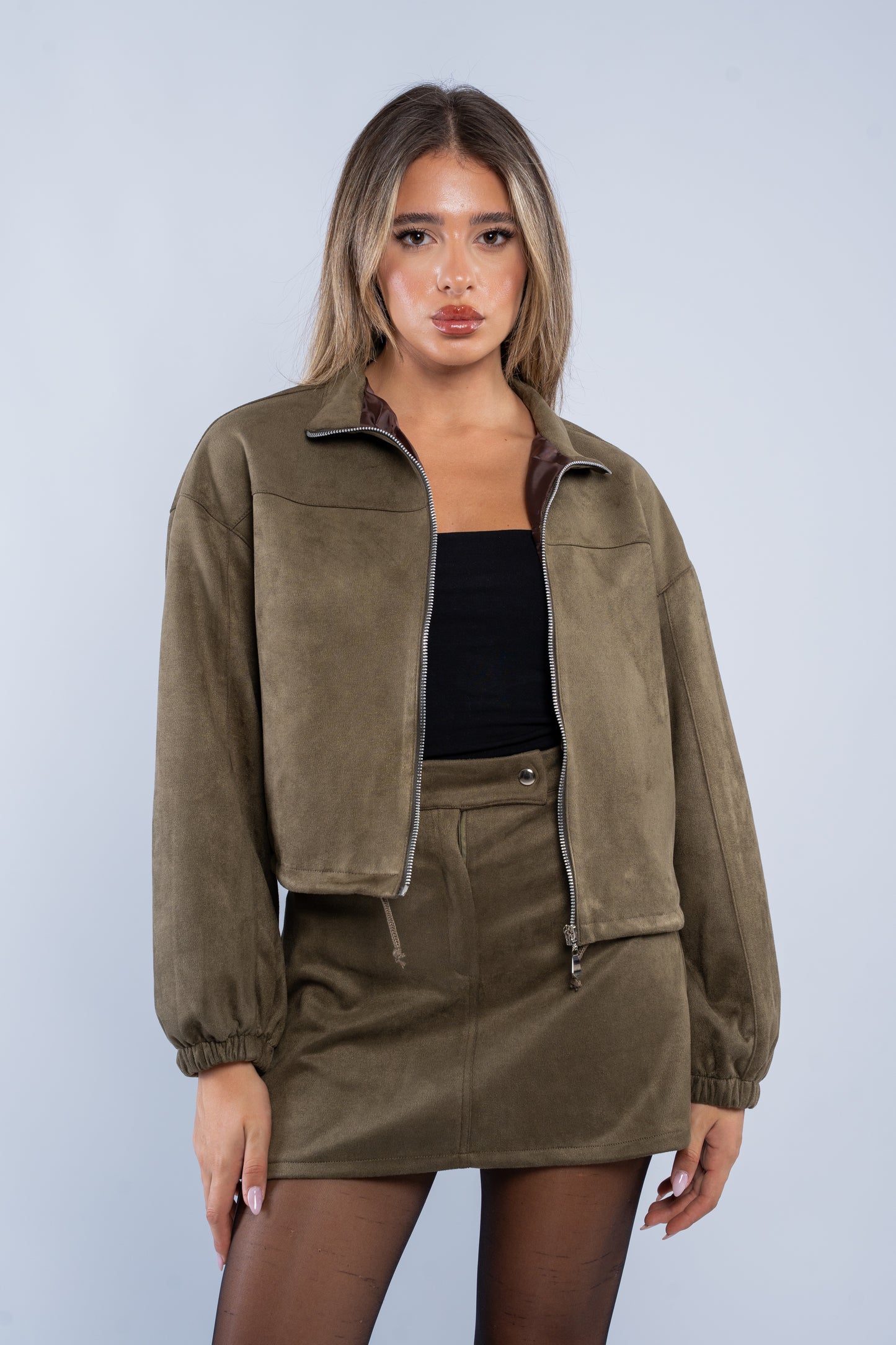 Suede Zip Jacket
