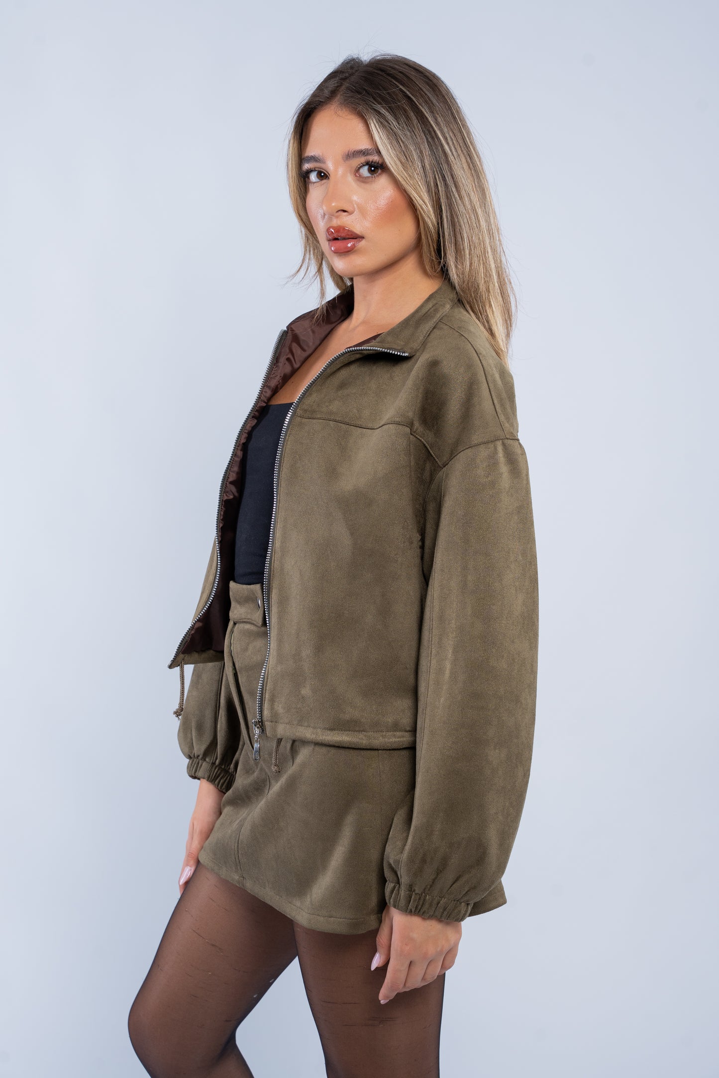 Suede Zip Jacket