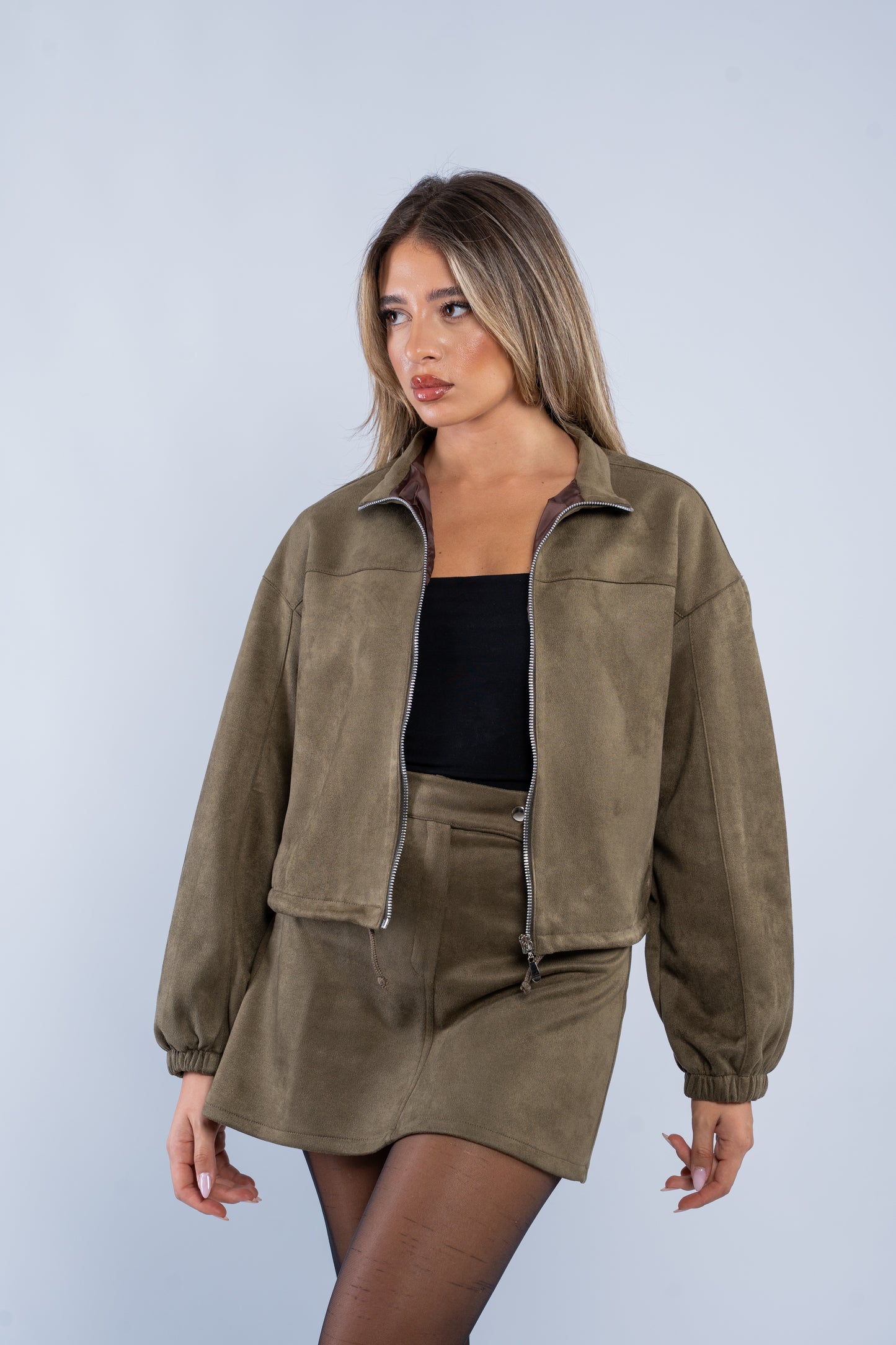 Suede Zip Jacket