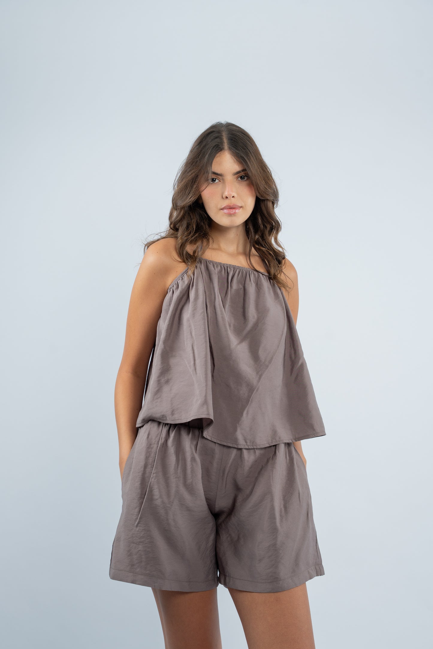Short linen set
