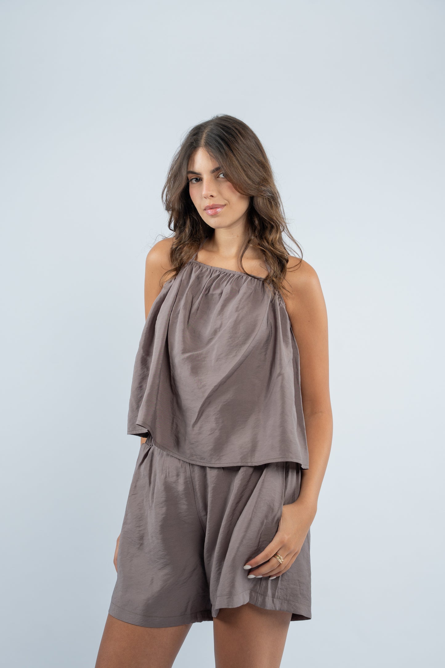 Short linen set