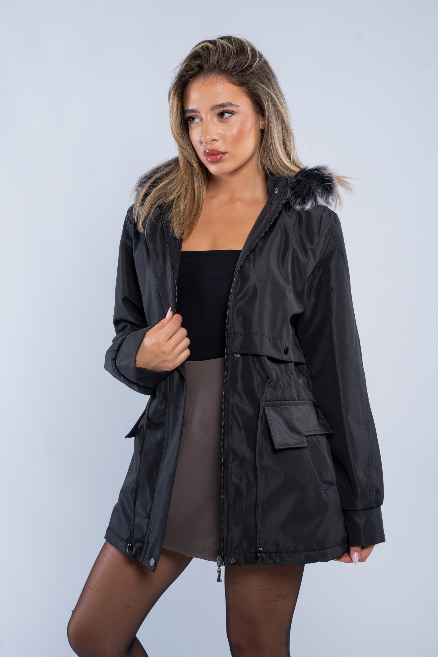 Waterproof jacket with pockets