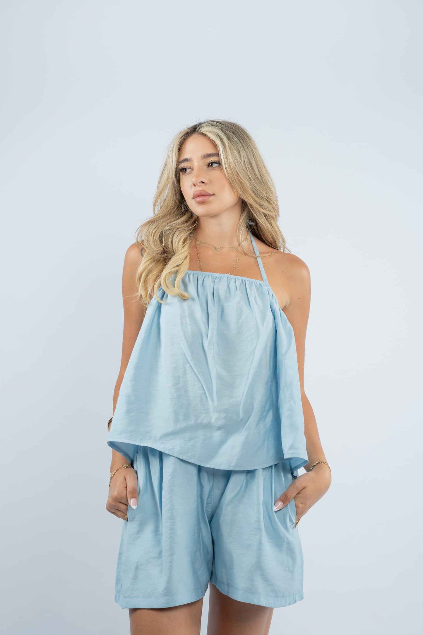 Short linen set