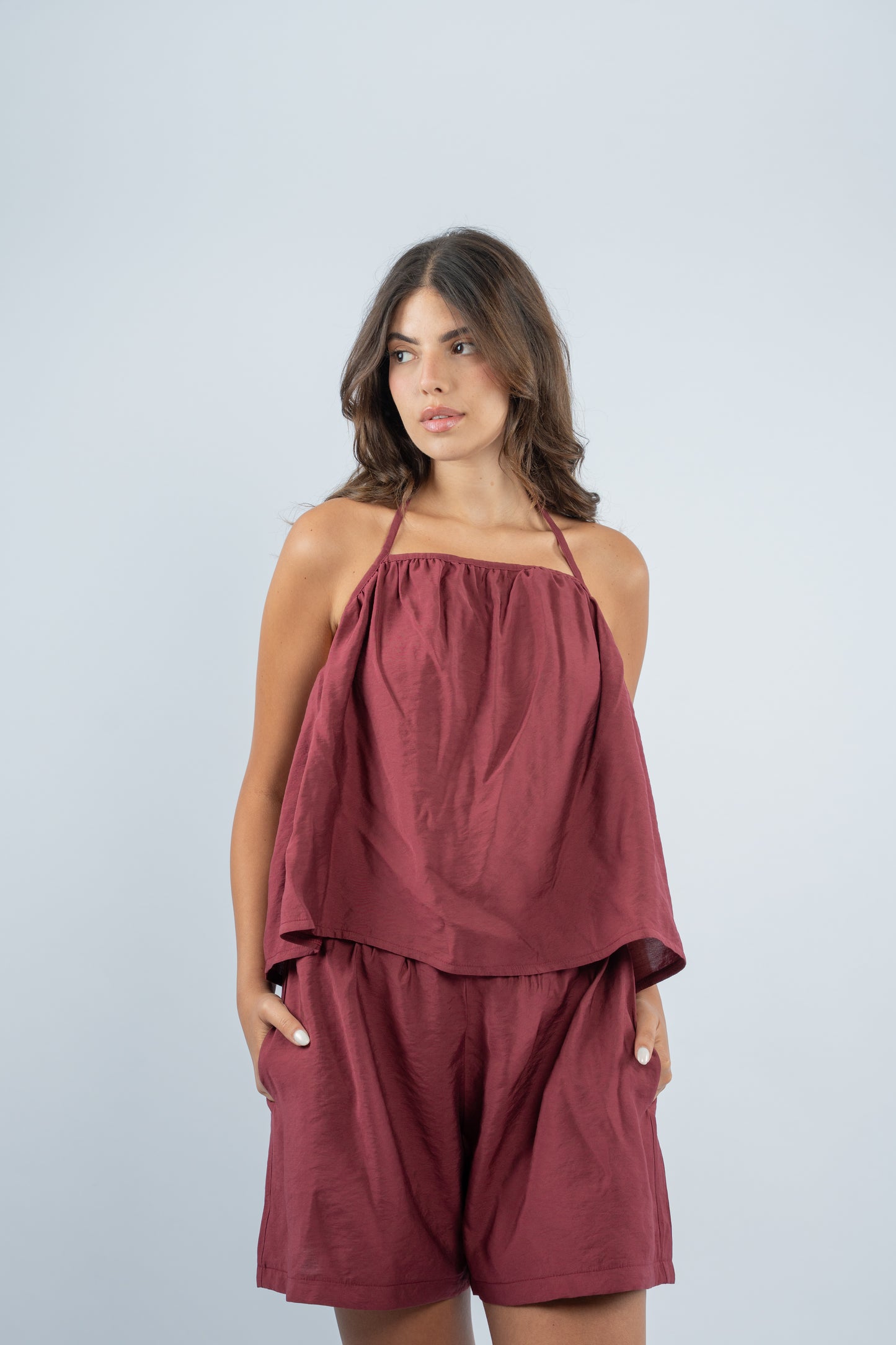 Short linen set