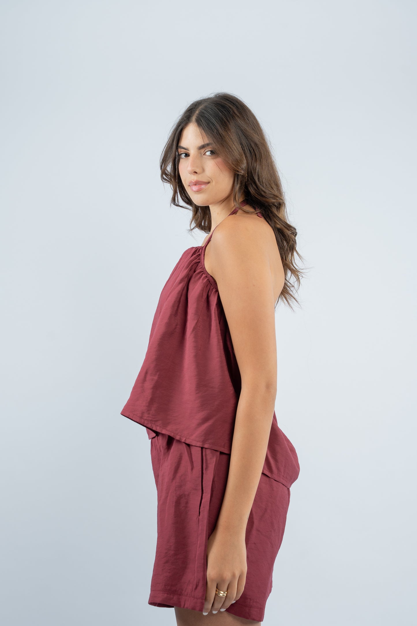 Short linen set