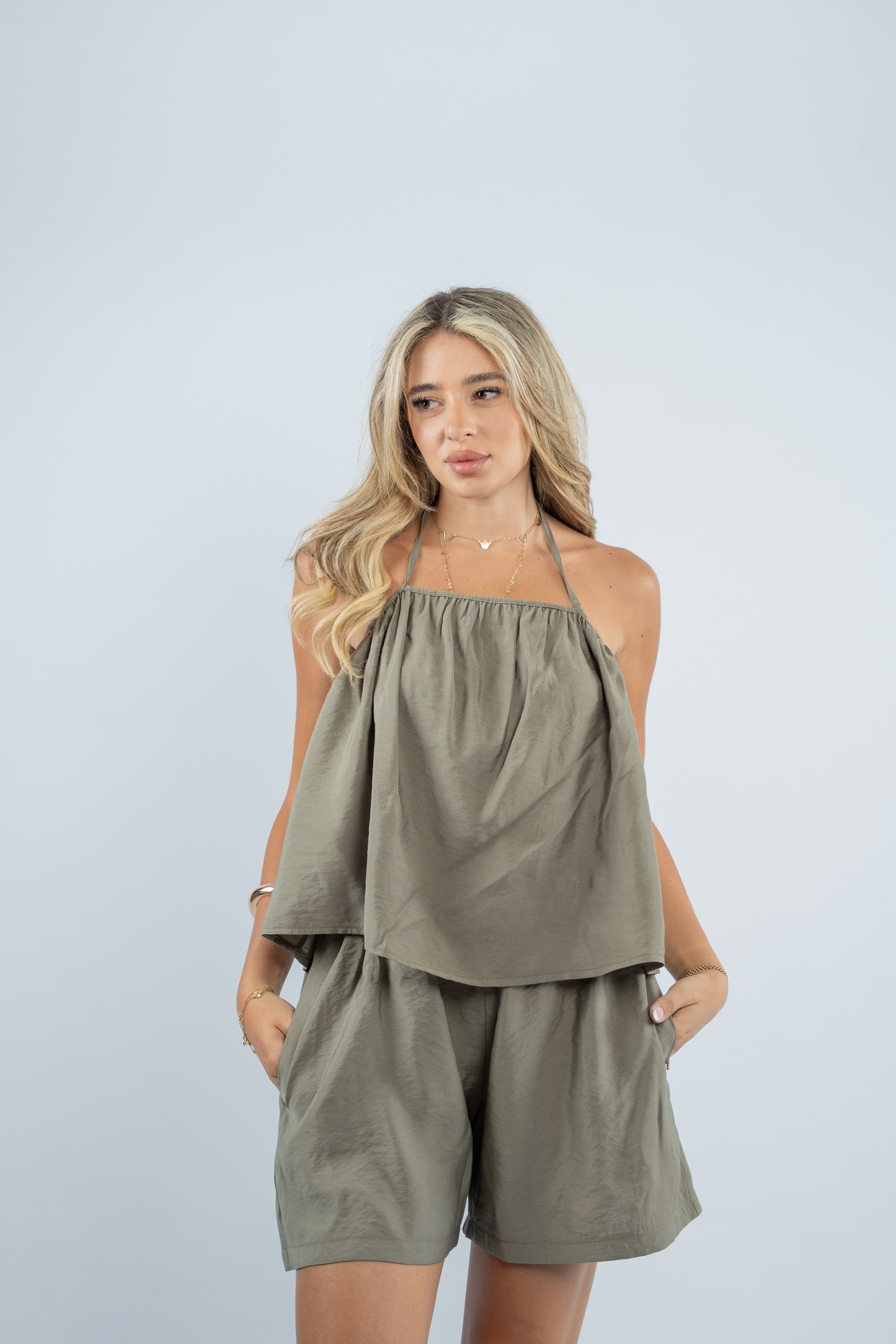 Short linen set