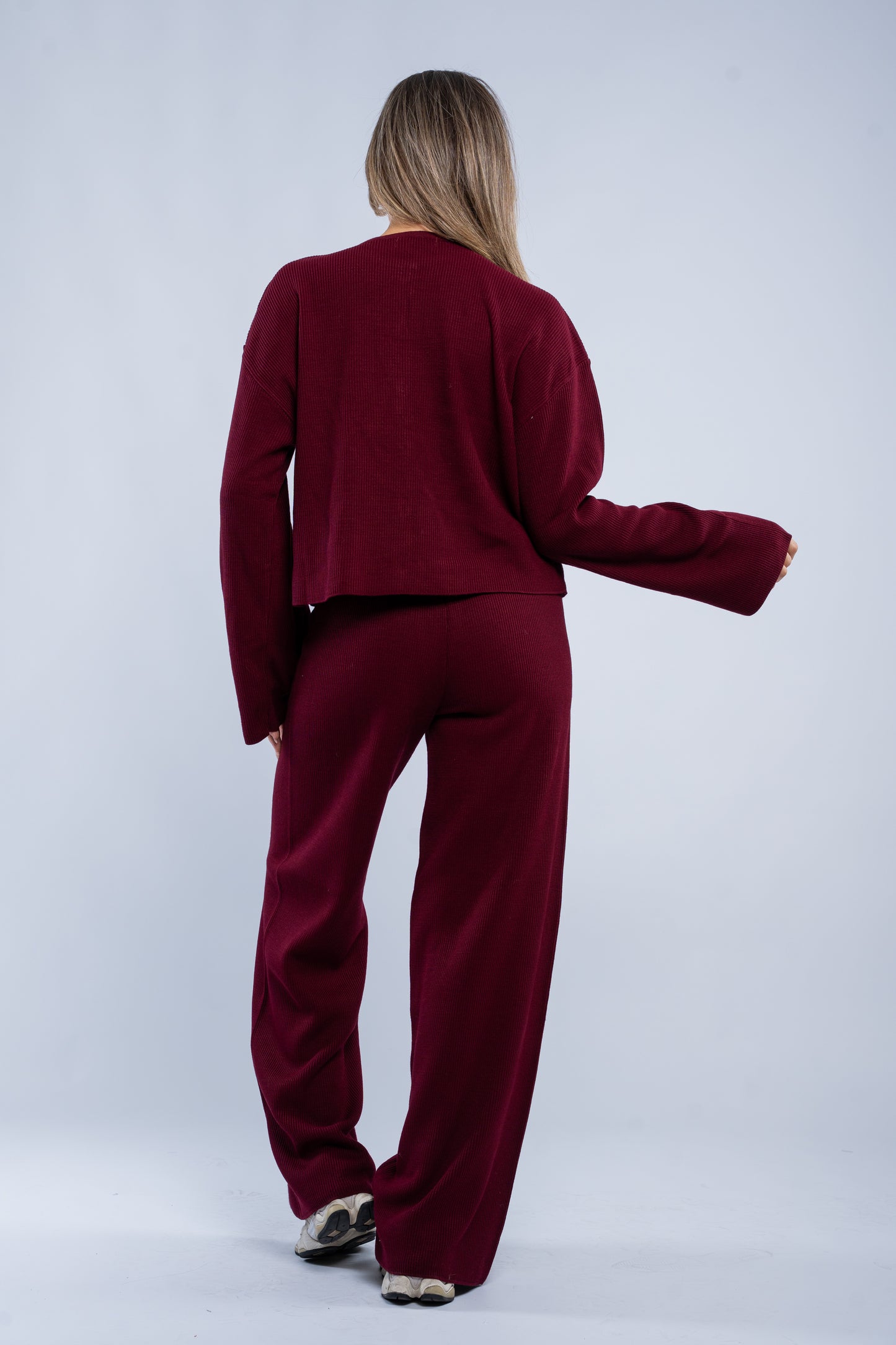 Soft rib cardigan sets