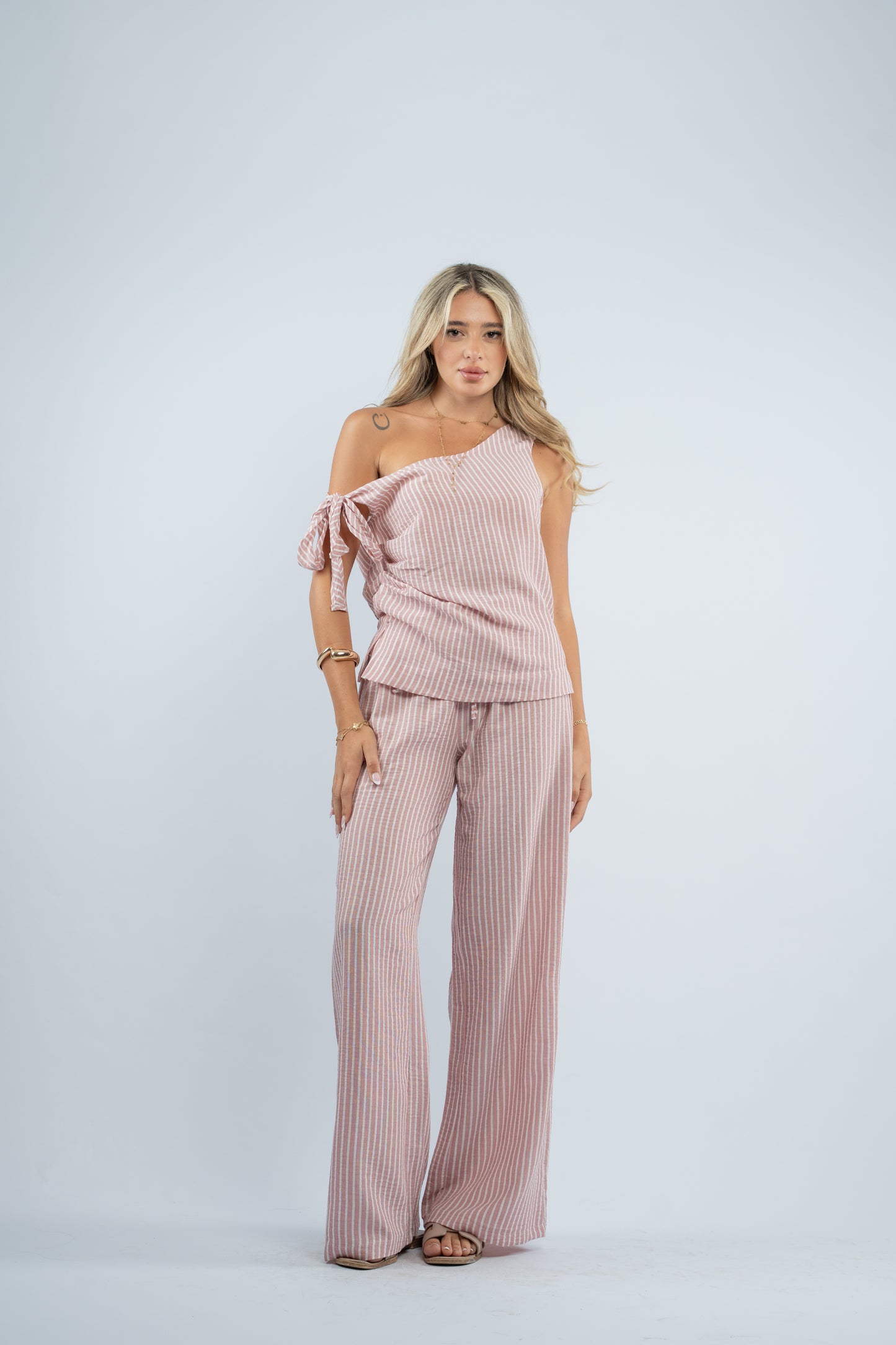Side- tie linen set