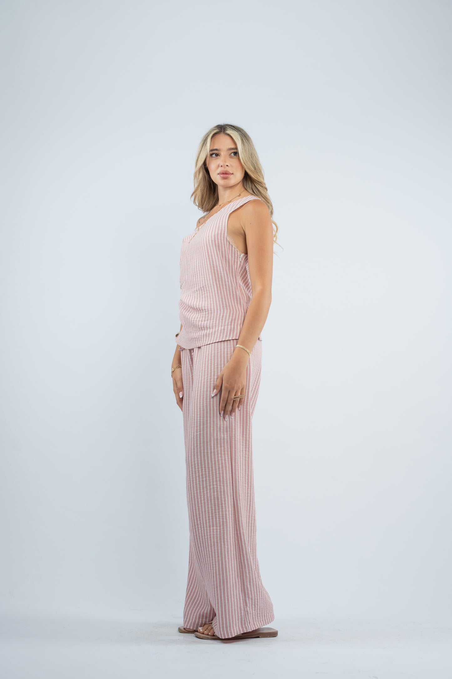 Side- tie linen set