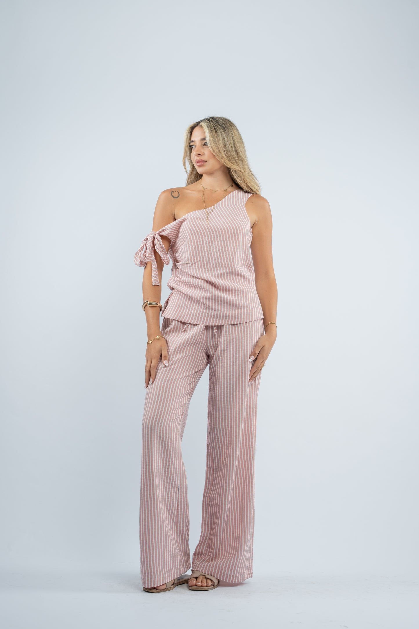 Side- tie linen set