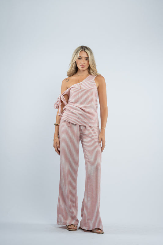 Side- tie linen set