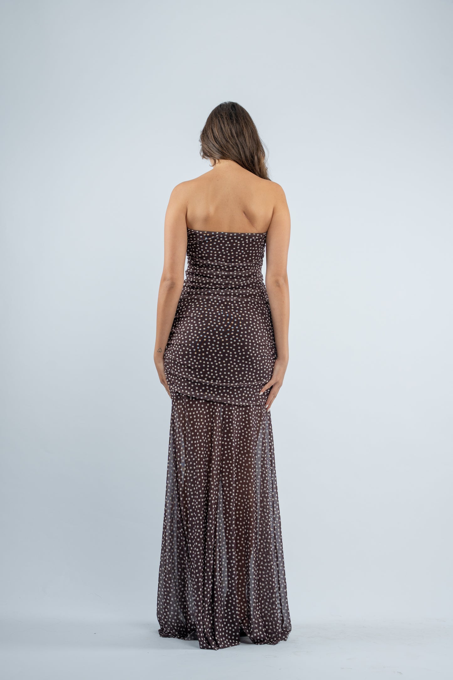 Mocha dot dress