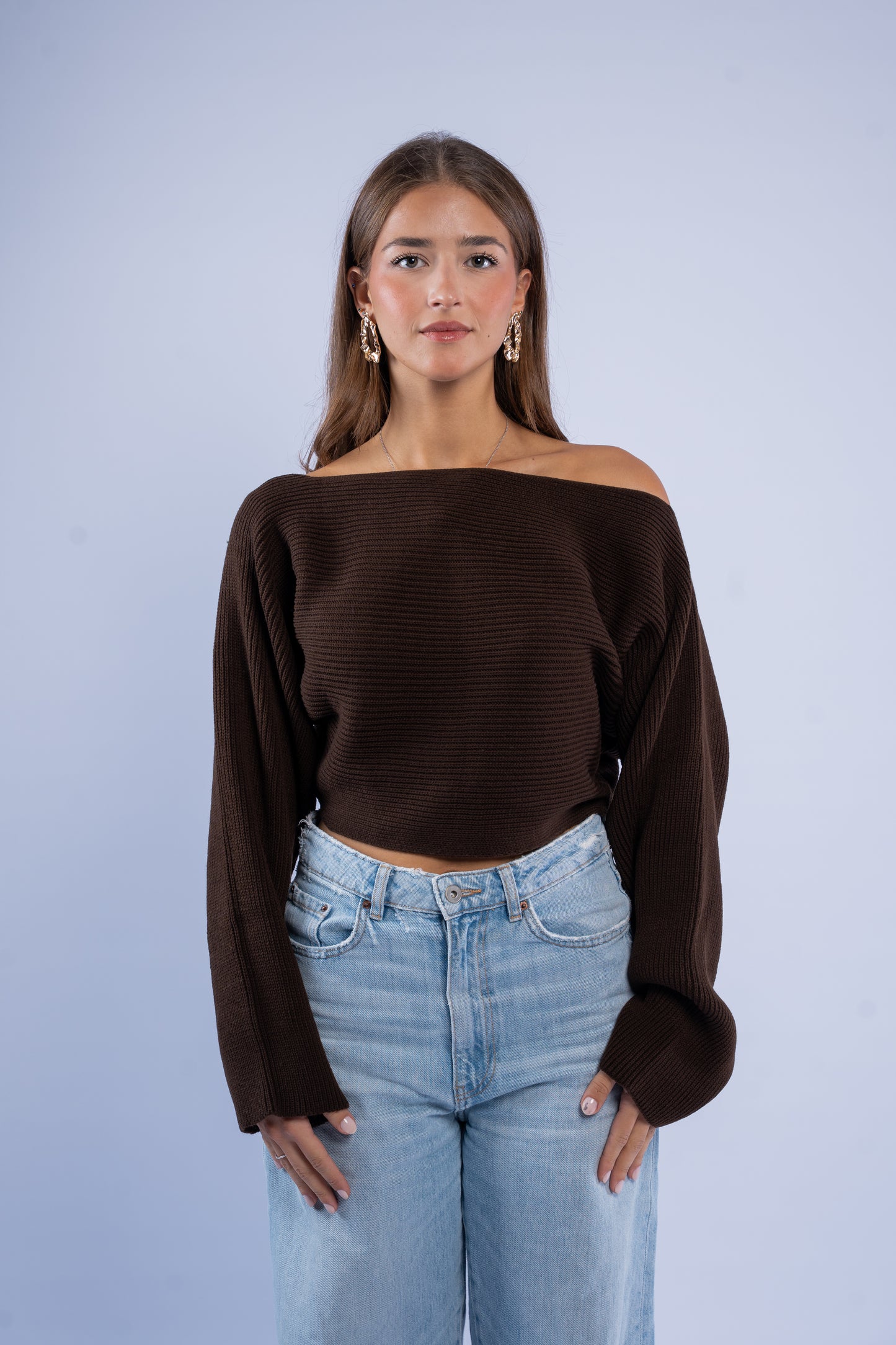 Asymmetric wool top