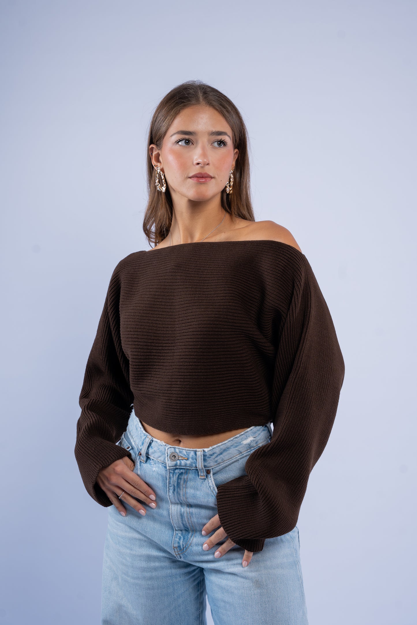 Asymmetric wool top