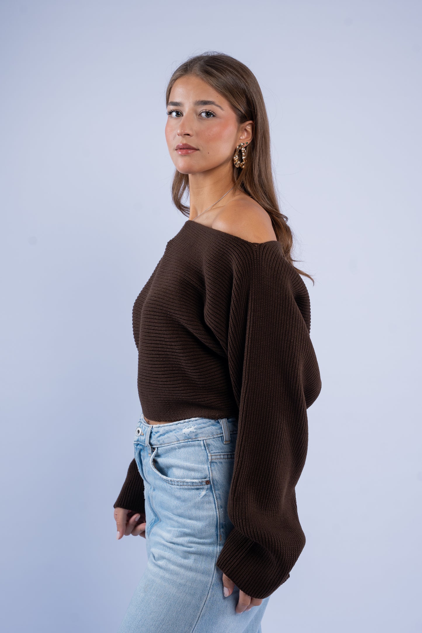 Asymmetric wool top