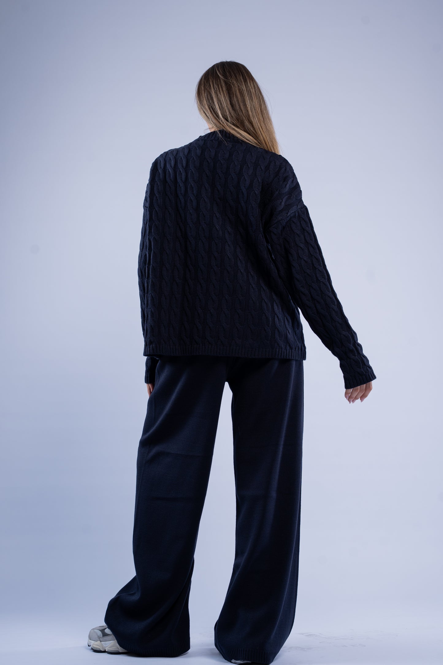 Oversized braided wool set