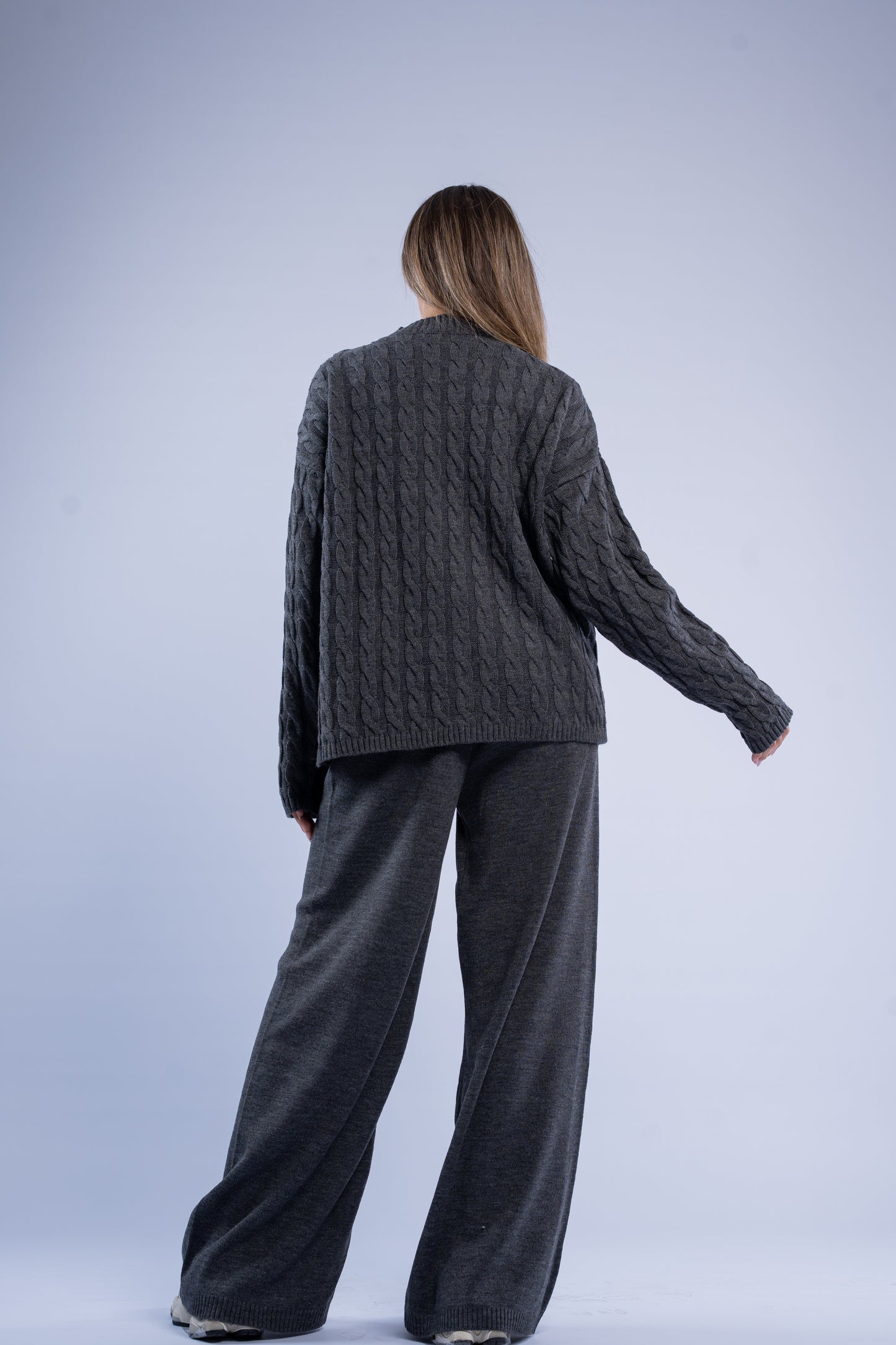 Oversized braided wool set