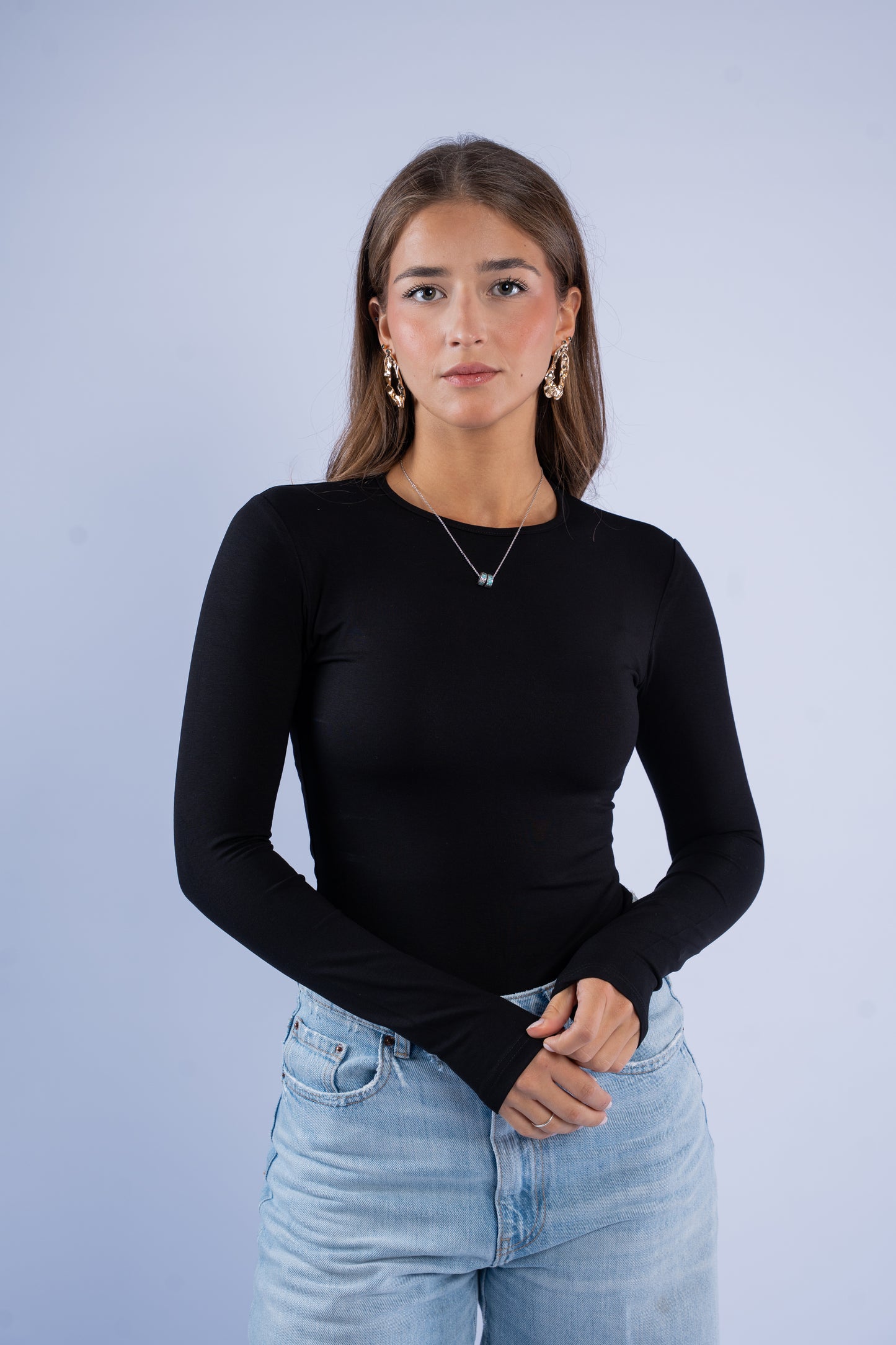Round neck basic top