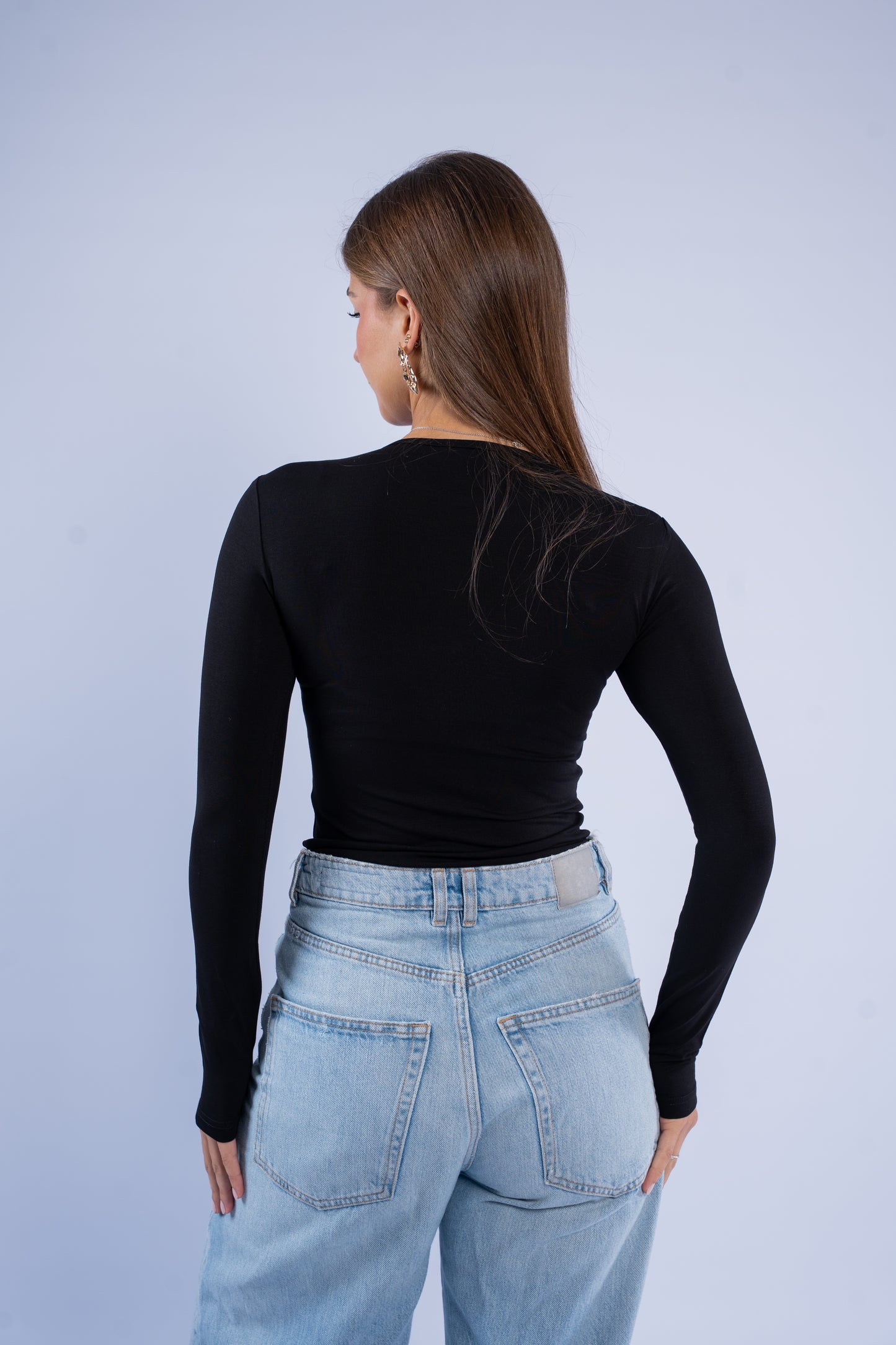 Round neck basic top