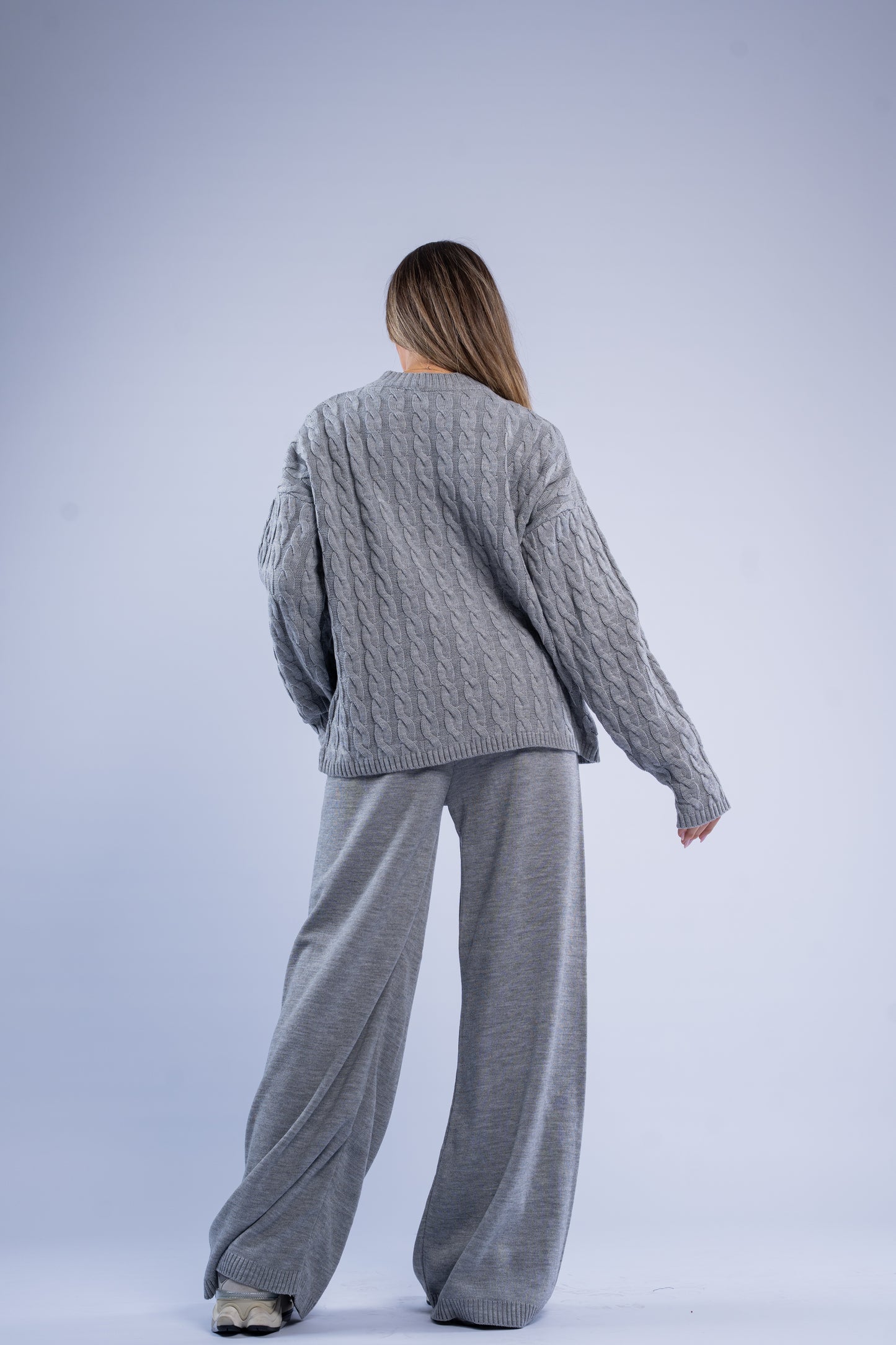 Oversized braided wool set