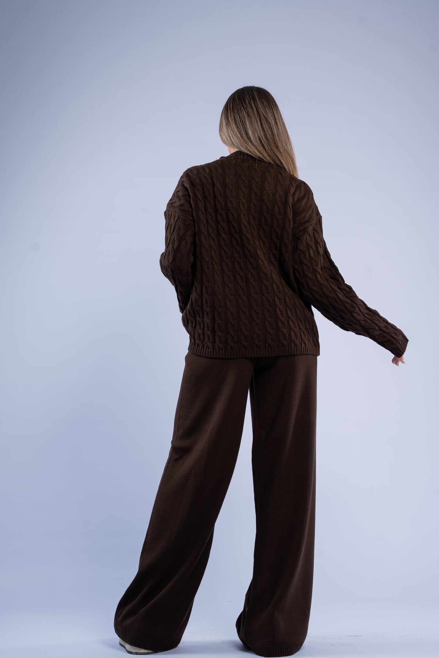 Oversized braided wool set