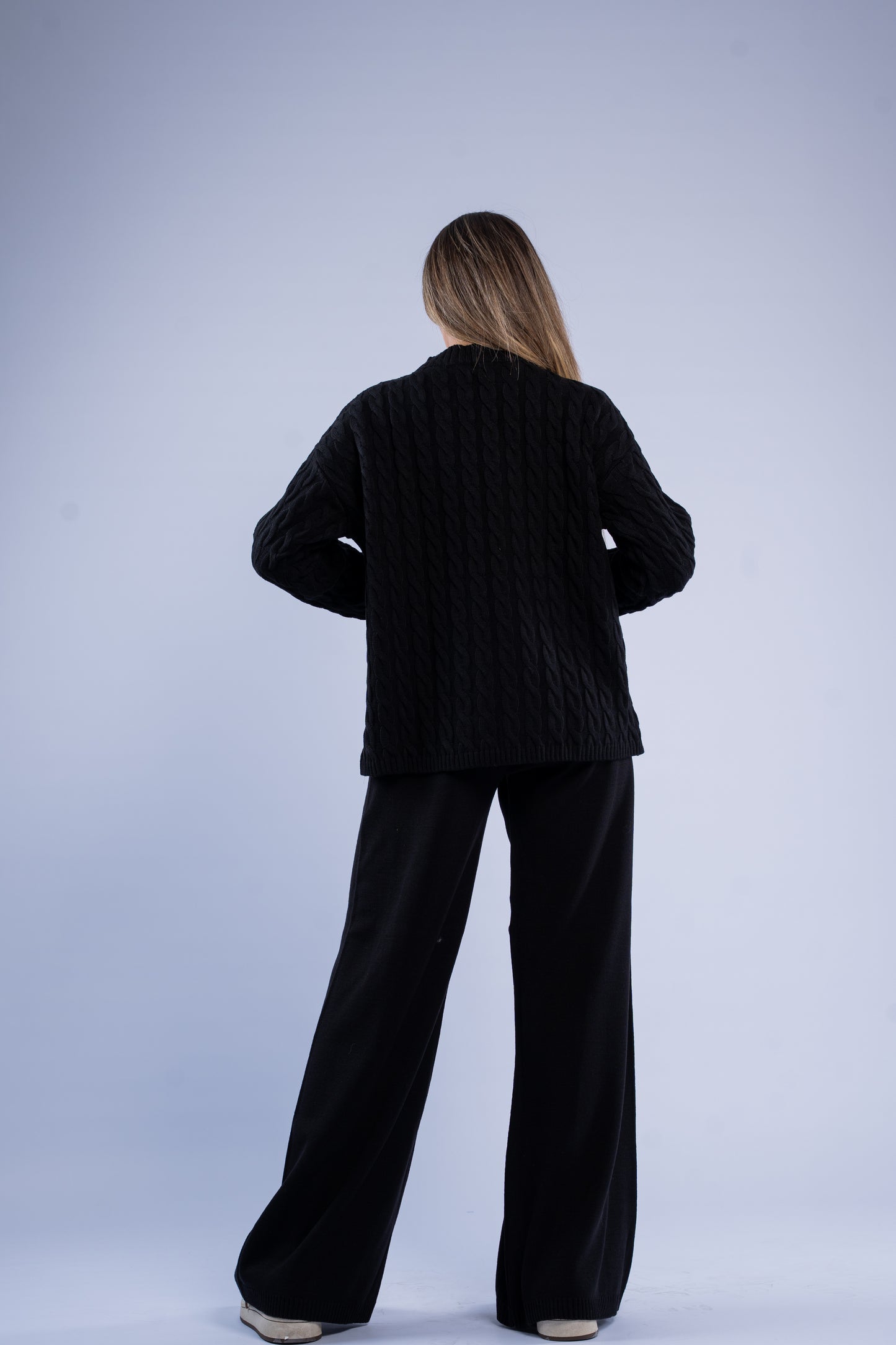 Oversized braided wool set