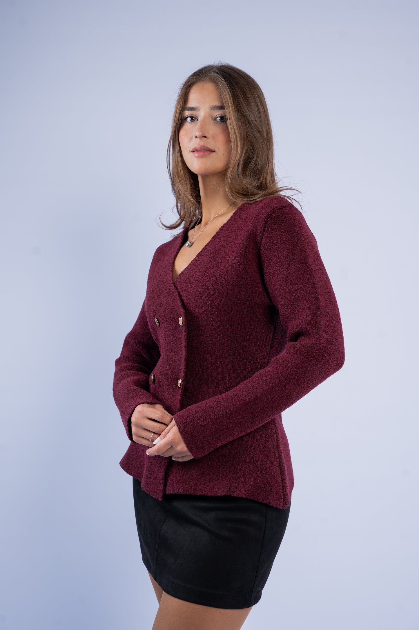 Structured knit cardigan