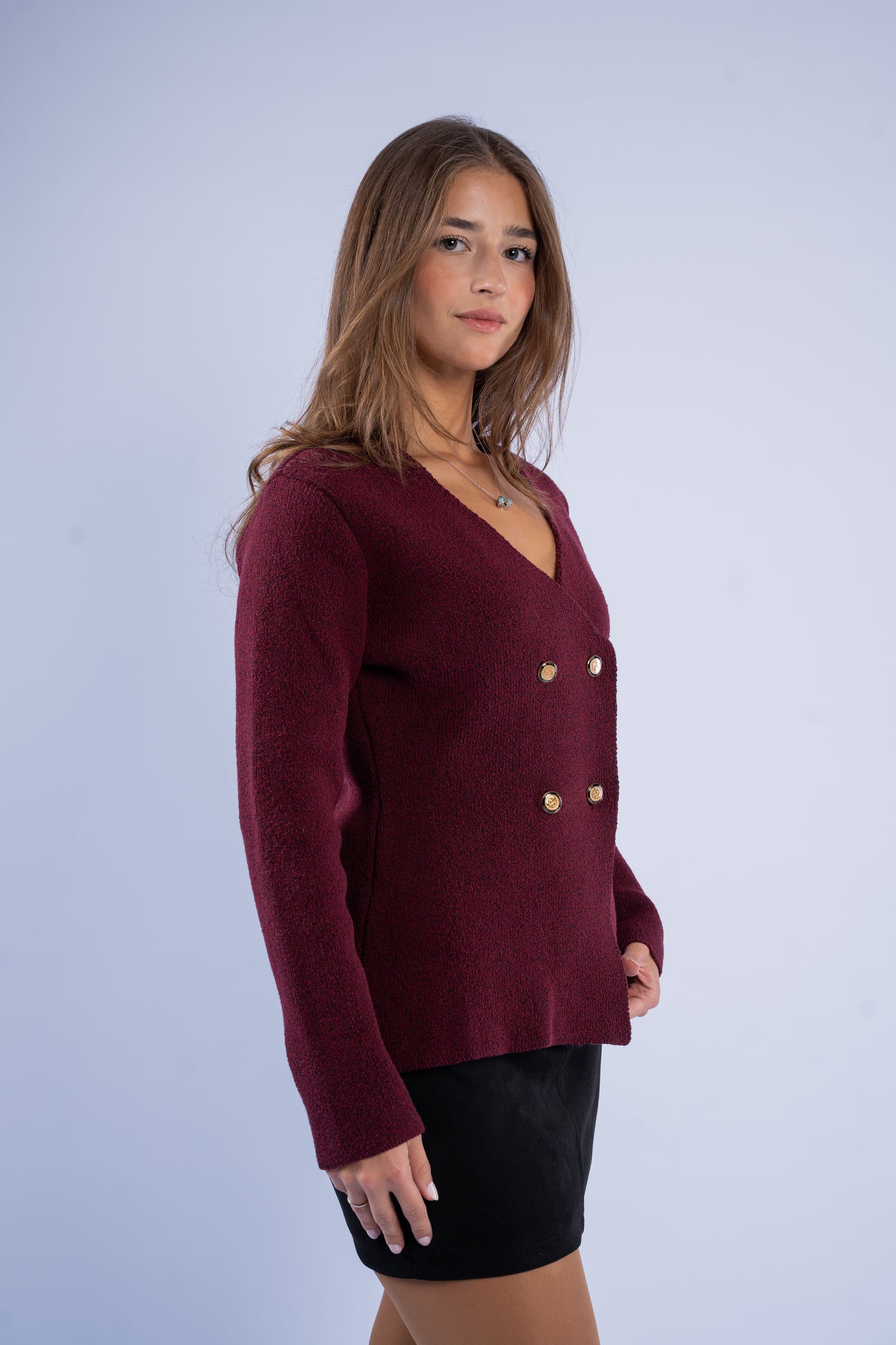 Structured knit cardigan