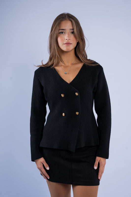 Structured knit cardigan