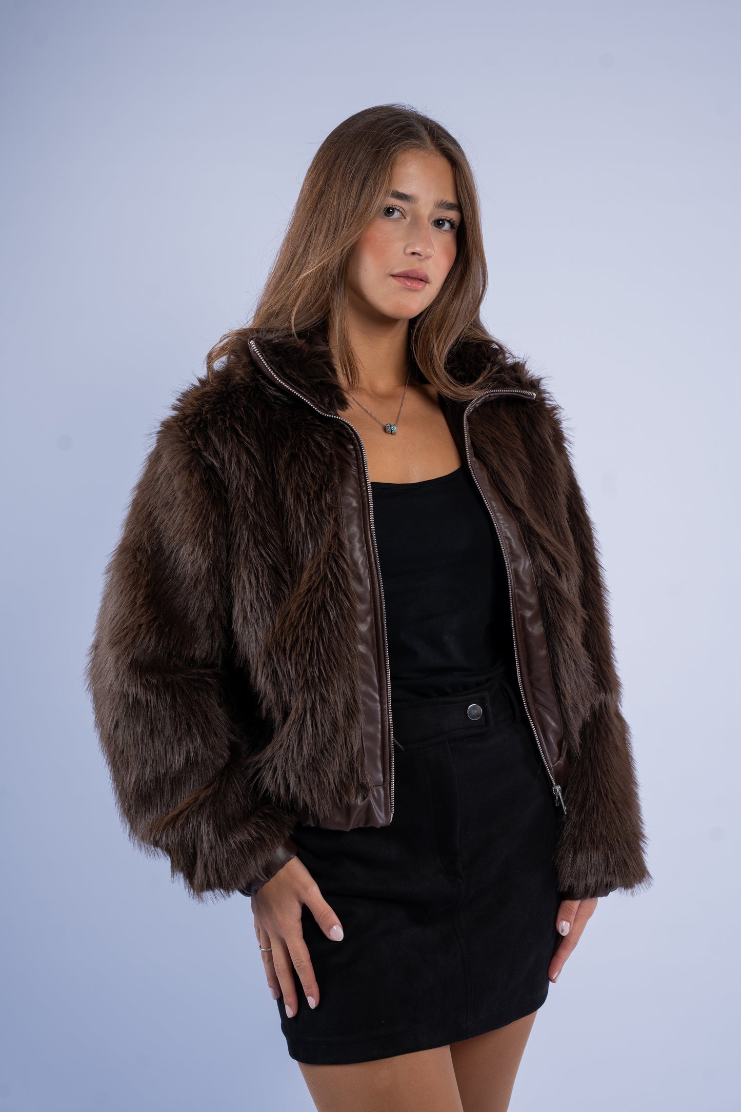 Faux Fur Brown Jacket