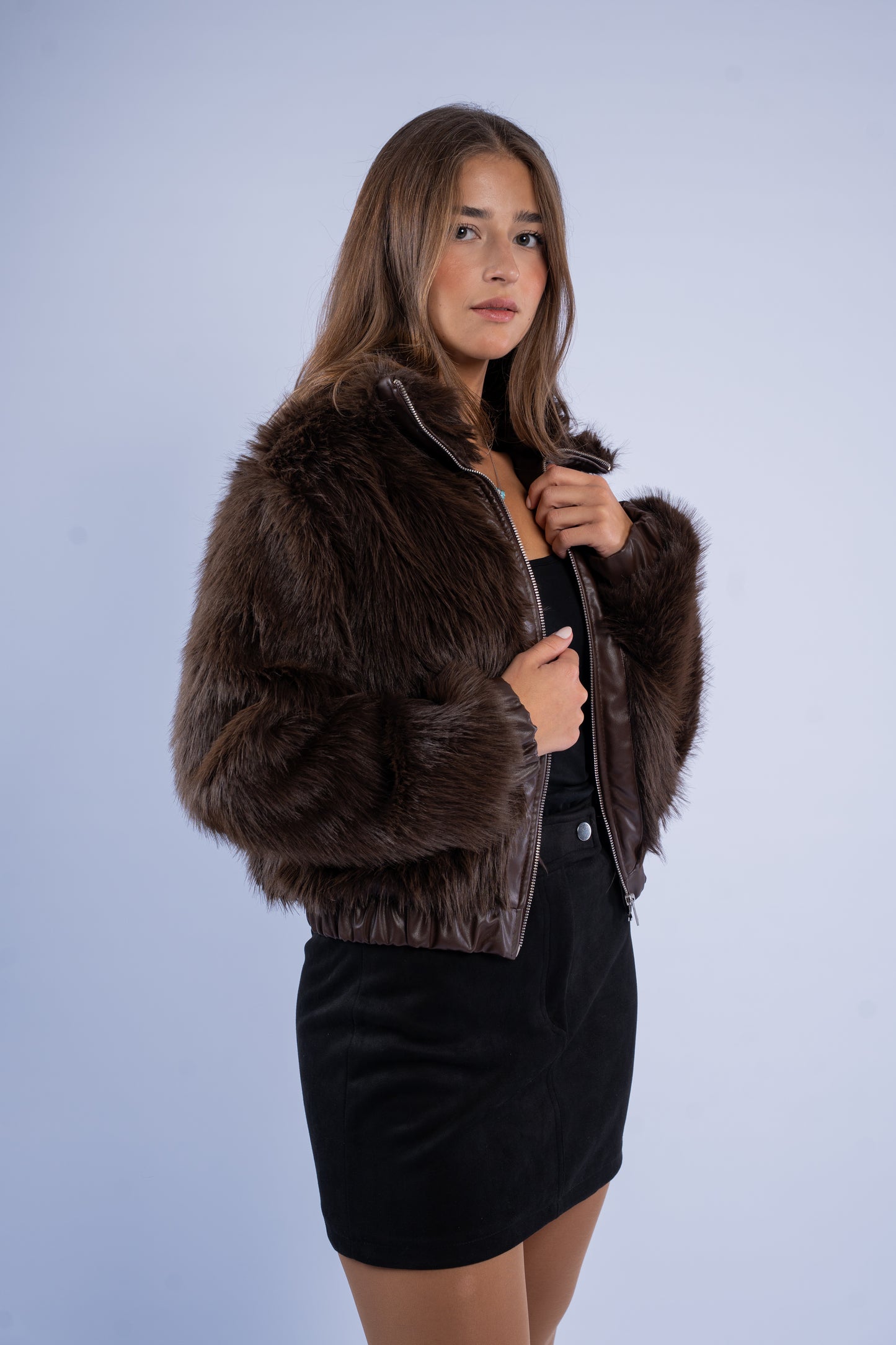 Faux Fur Brown Jacket