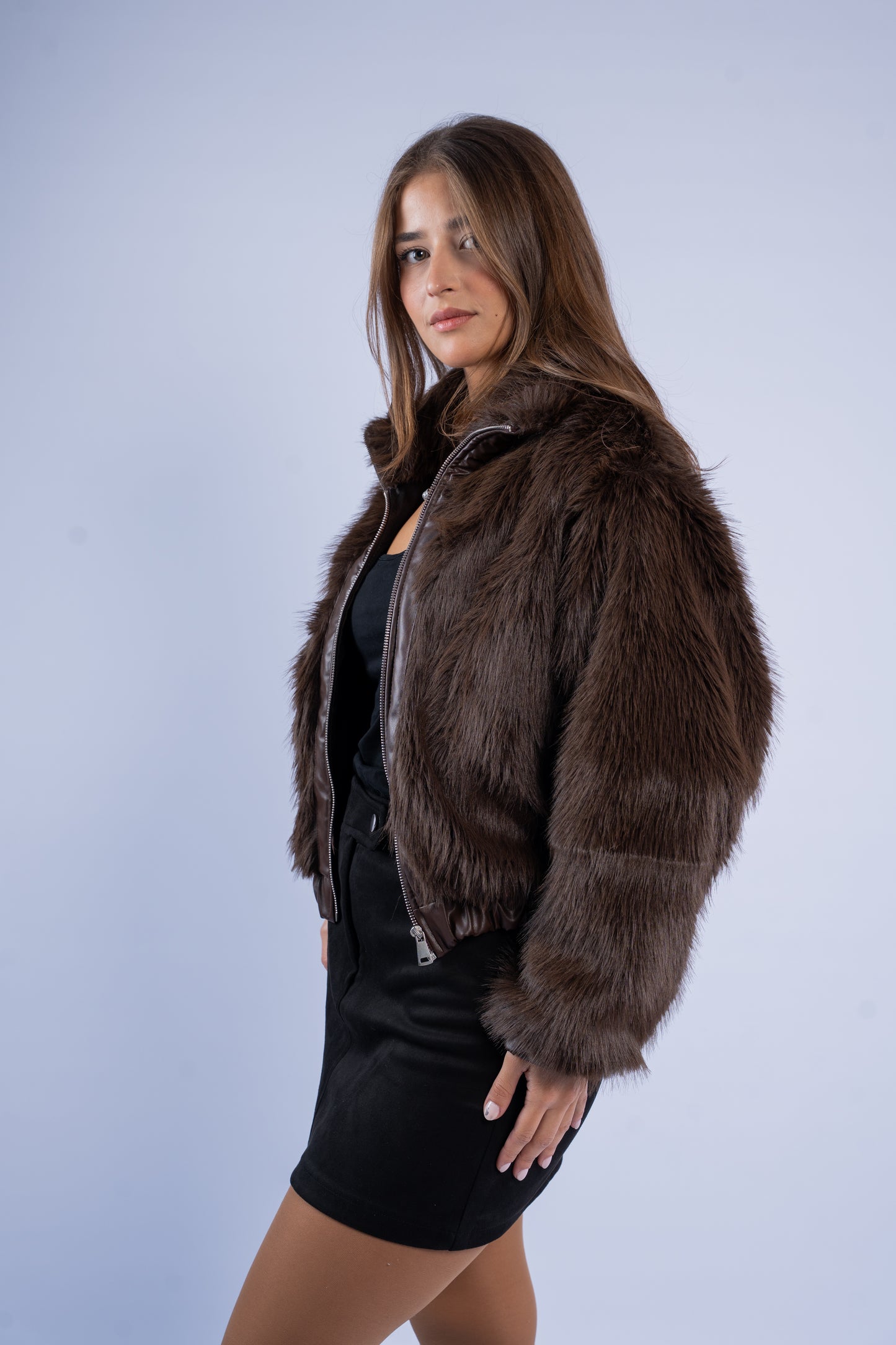 Faux Fur Brown Jacket