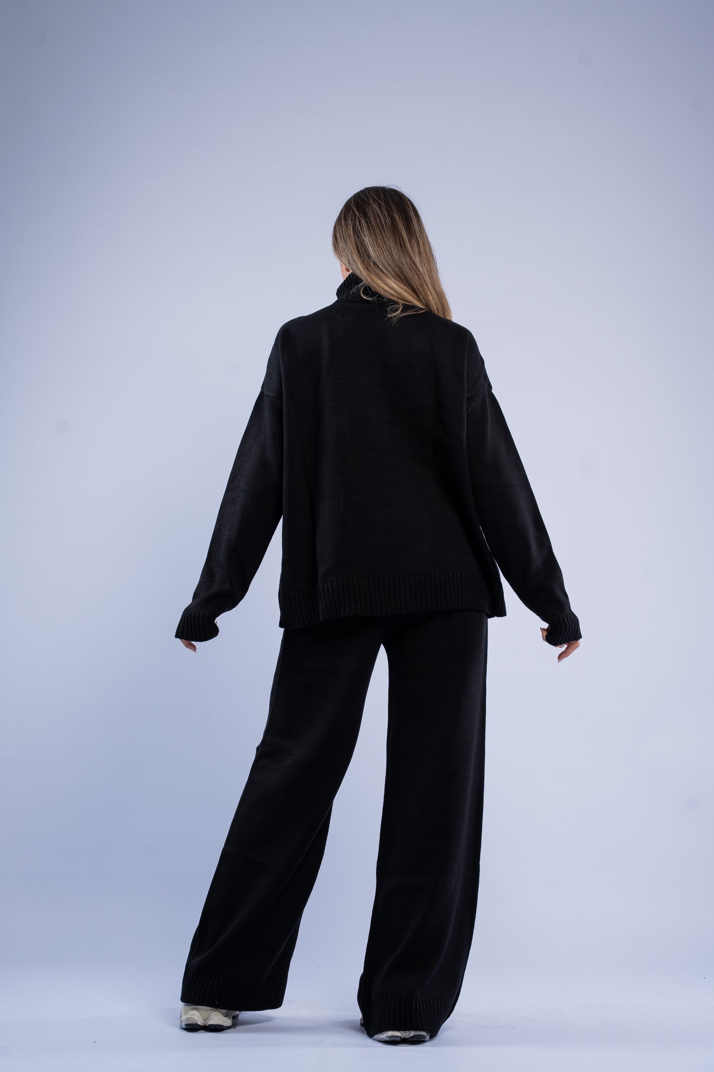 Turtle neck knit set