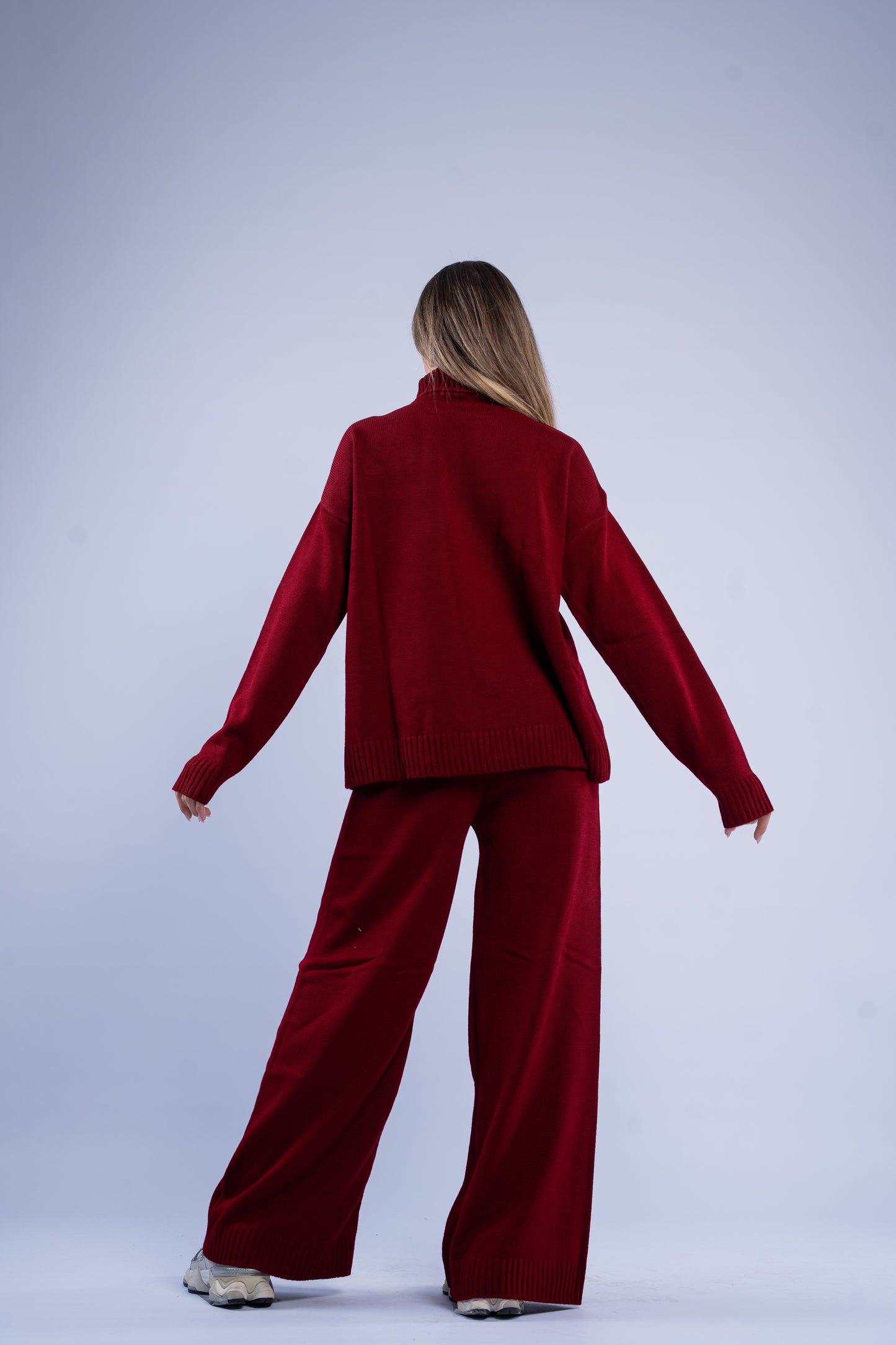 Turtle neck knit set