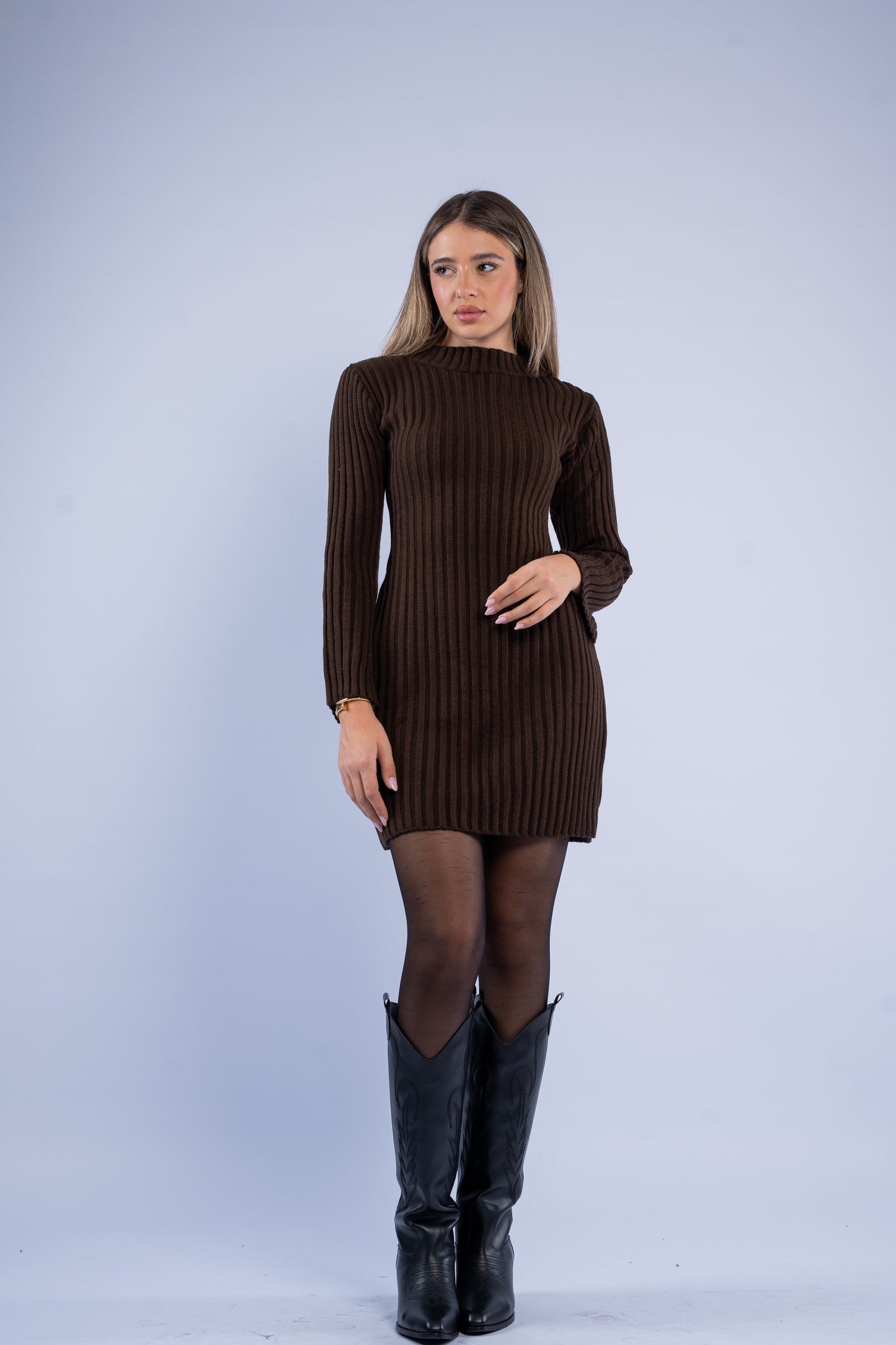 Fitted wool dress